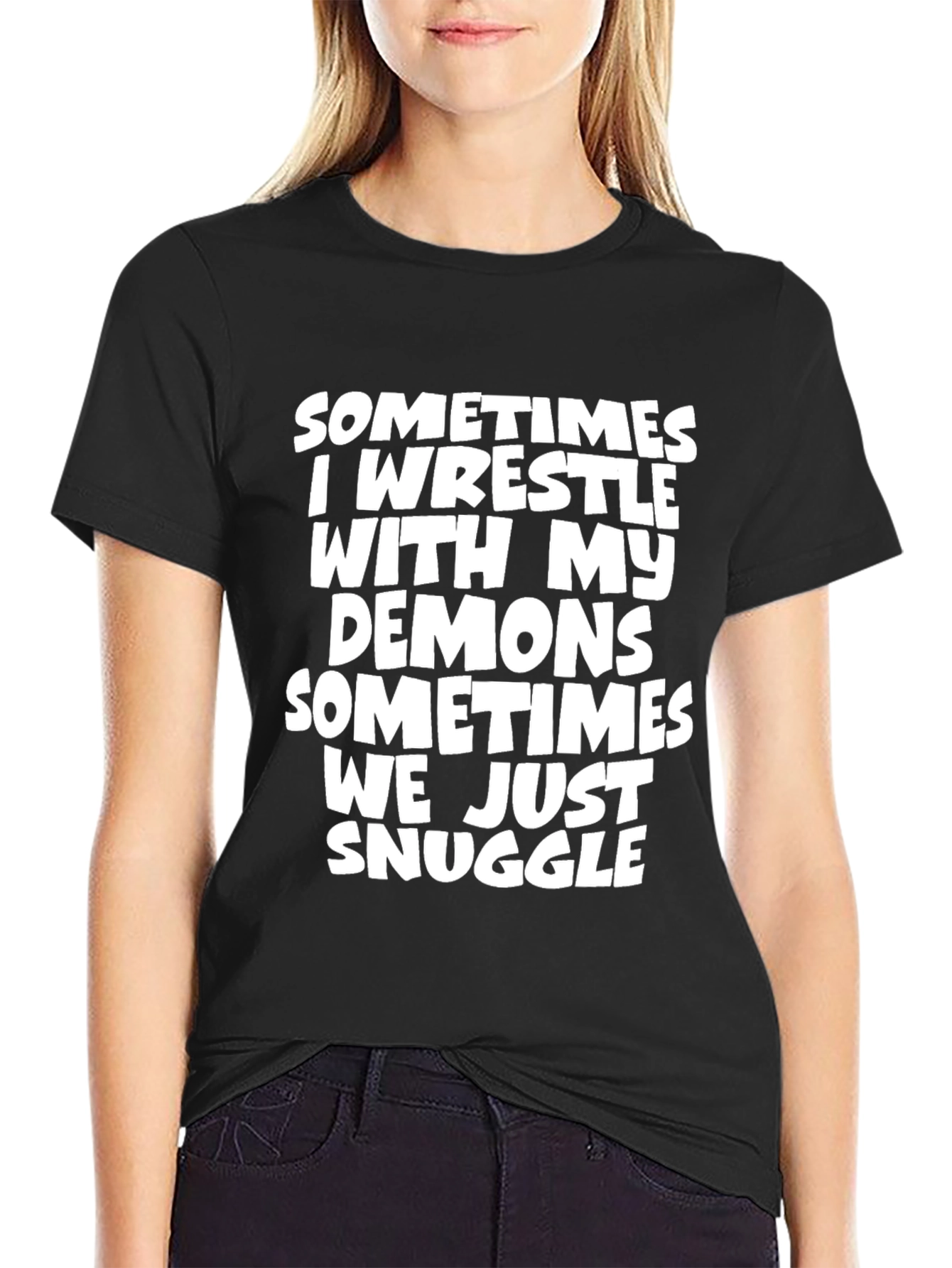 Wrestle Demons Snuggle Graphic Tee