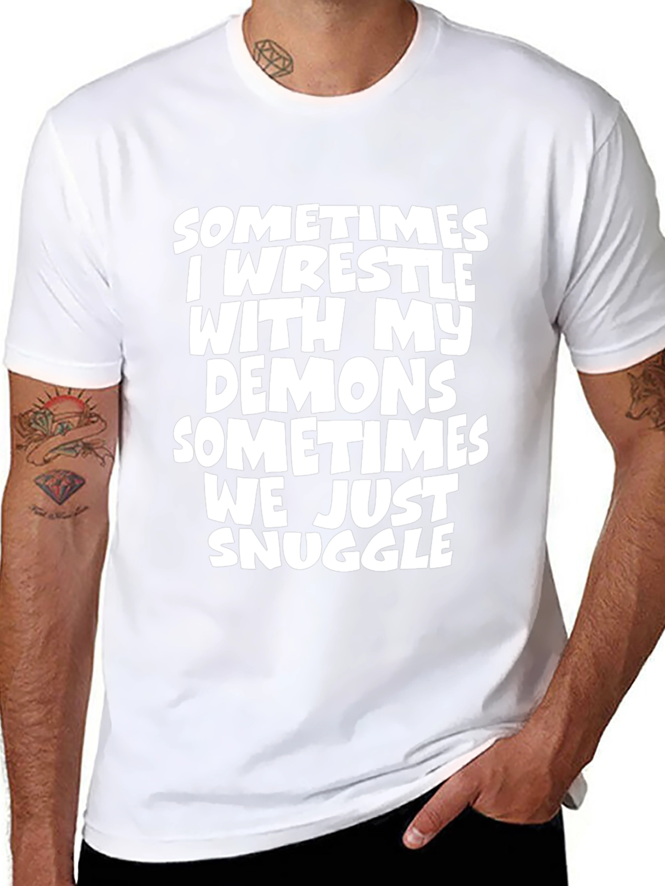 Wrestle Demons Snuggle Graphic Tee