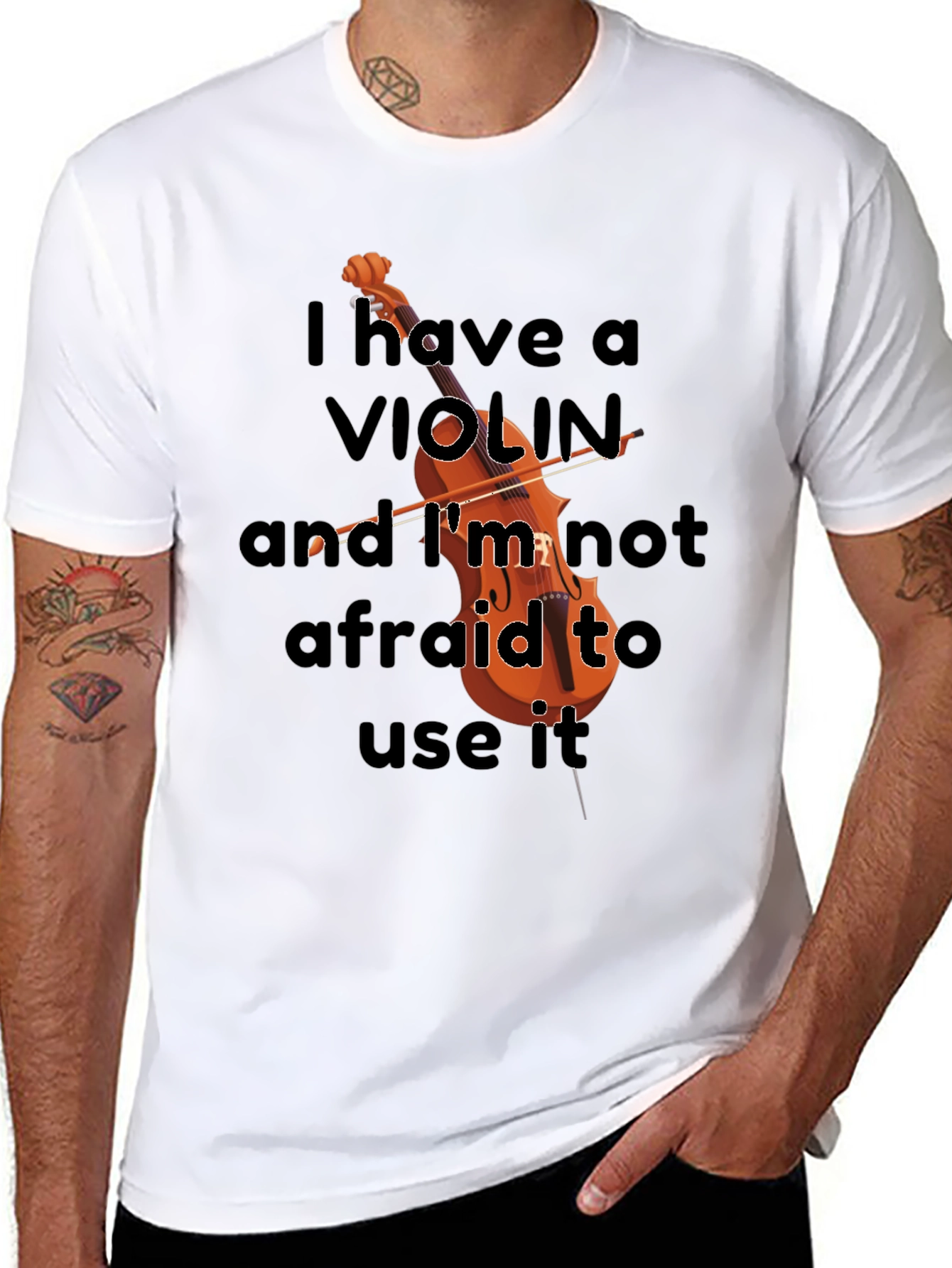 Violin Lovers Bold Statement T-Shirt