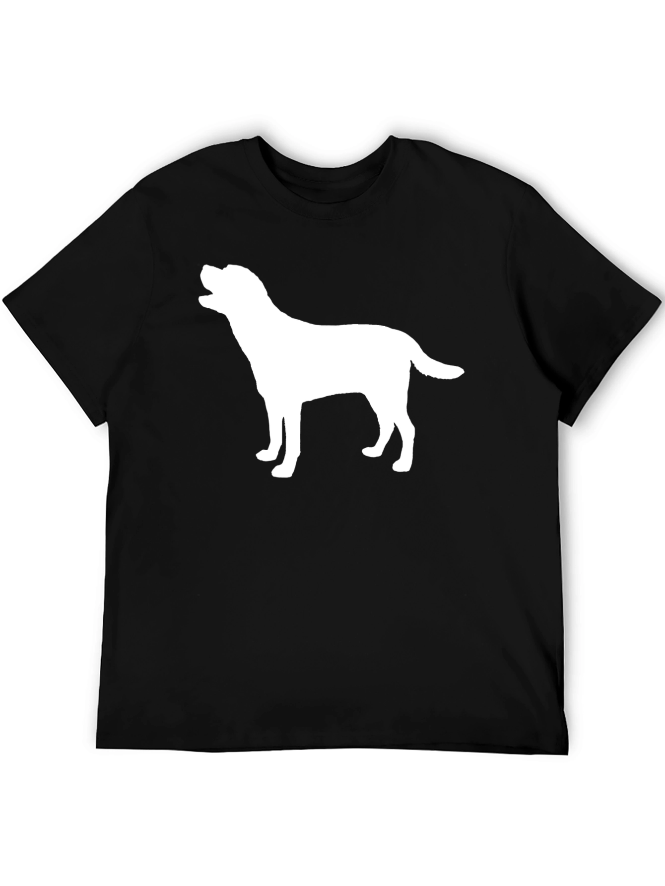 Dog Silhouette Graphic Tee - Black