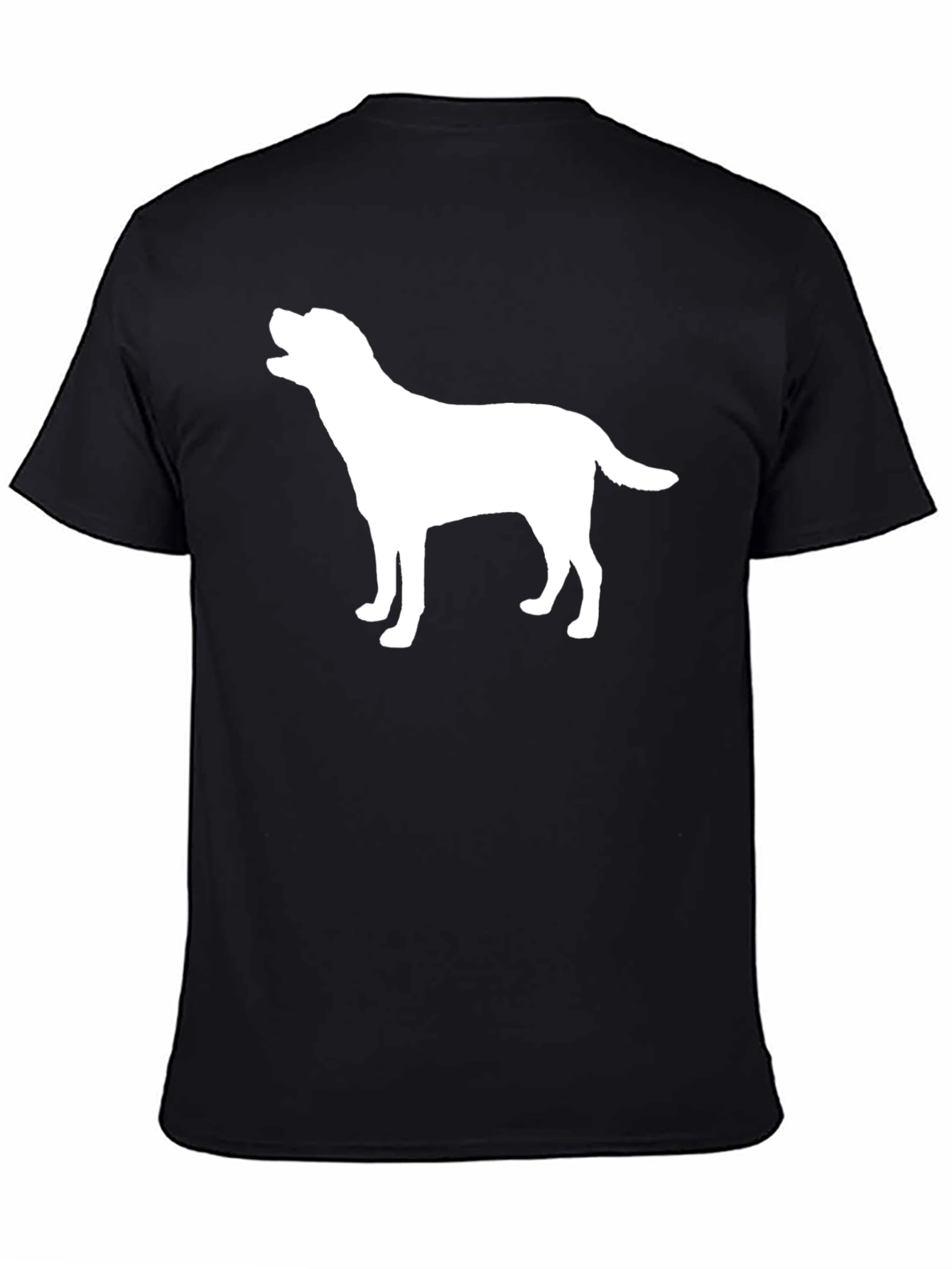 Dog Silhouette Graphic Tee - Black
