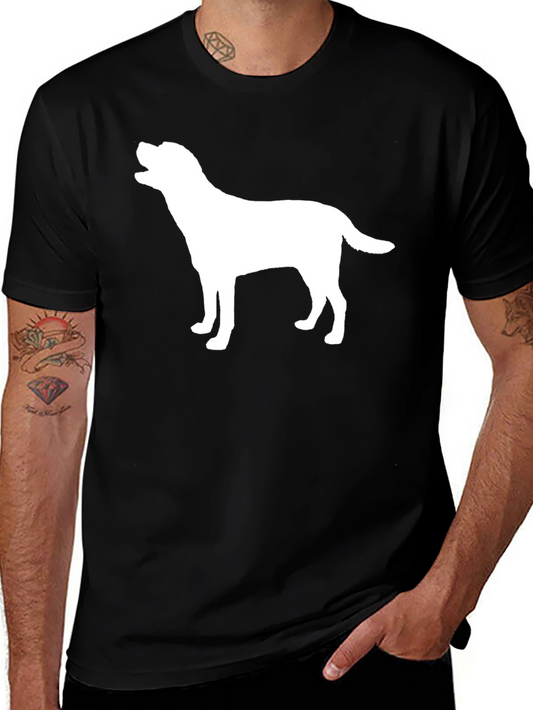 Dog Silhouette Graphic Tee - Black