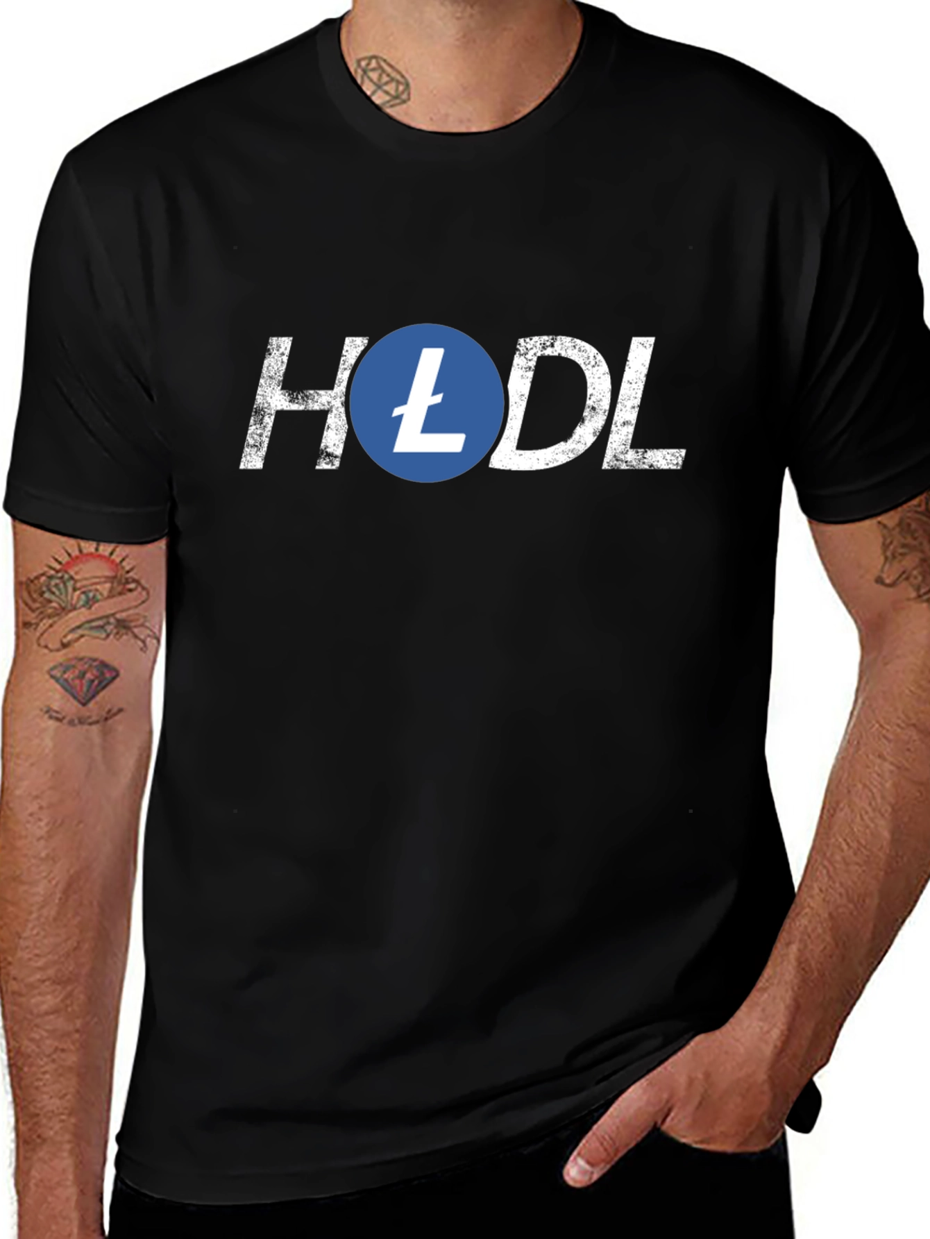 HODL Litecoin Crypto T-Shirt - Black