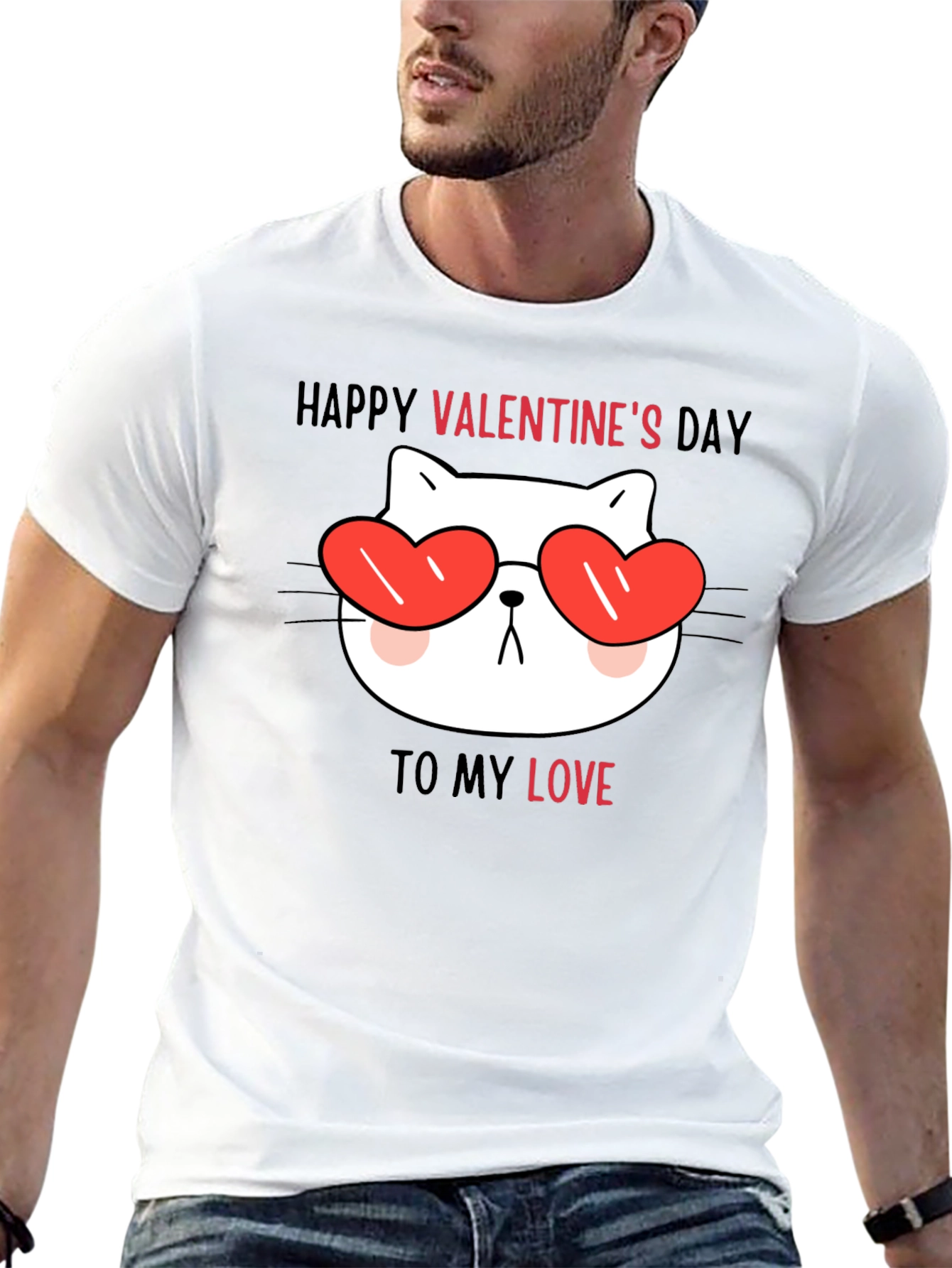 Valentines Day Cat T-Shirt: Love You