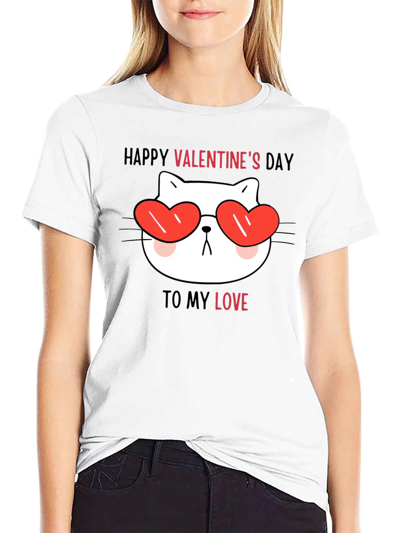 Valentines Day Cat T-Shirt: Love You