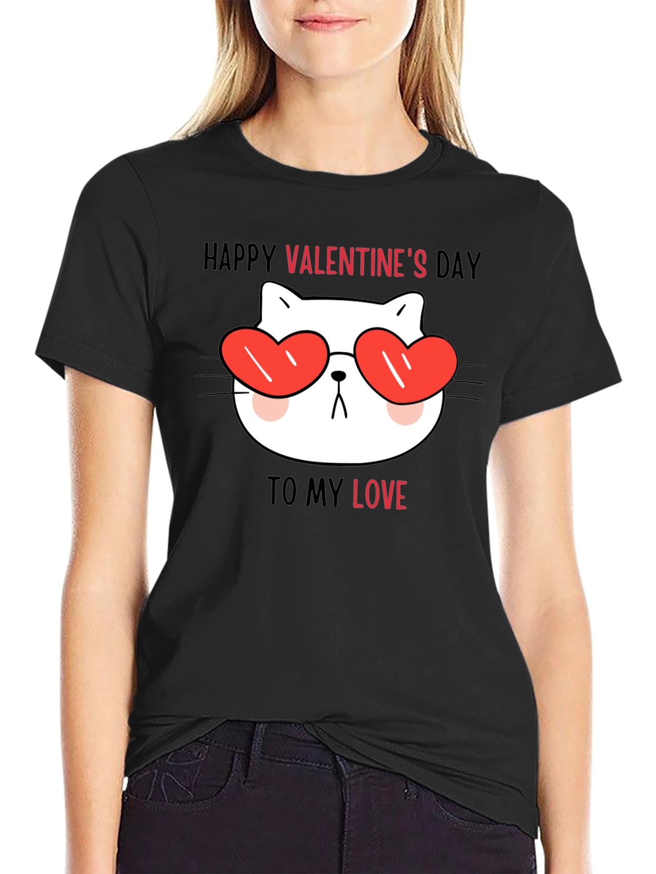 Valentines Day Cat T-Shirt: Love You