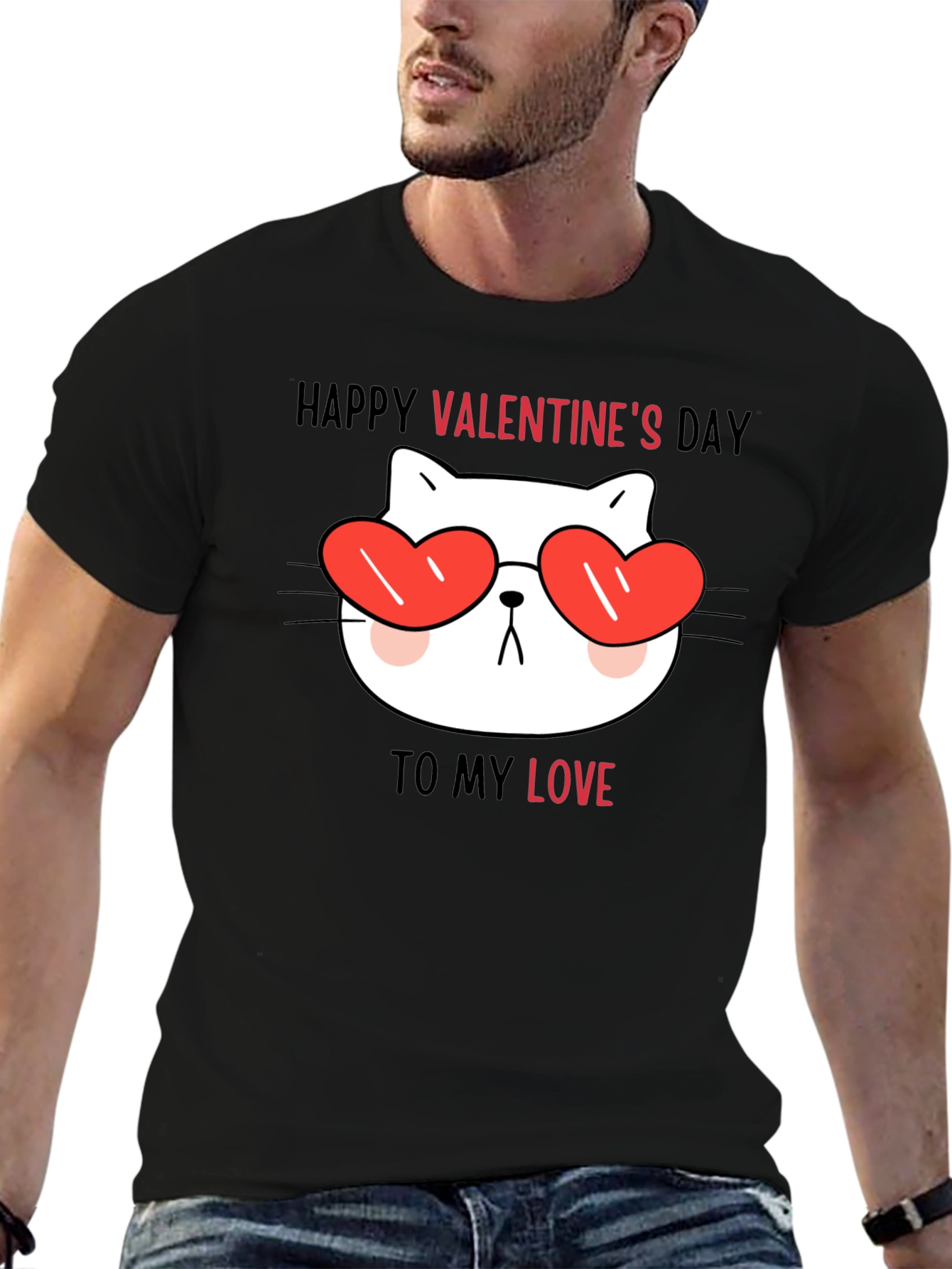 Valentines Day Cat T-Shirt: Love You