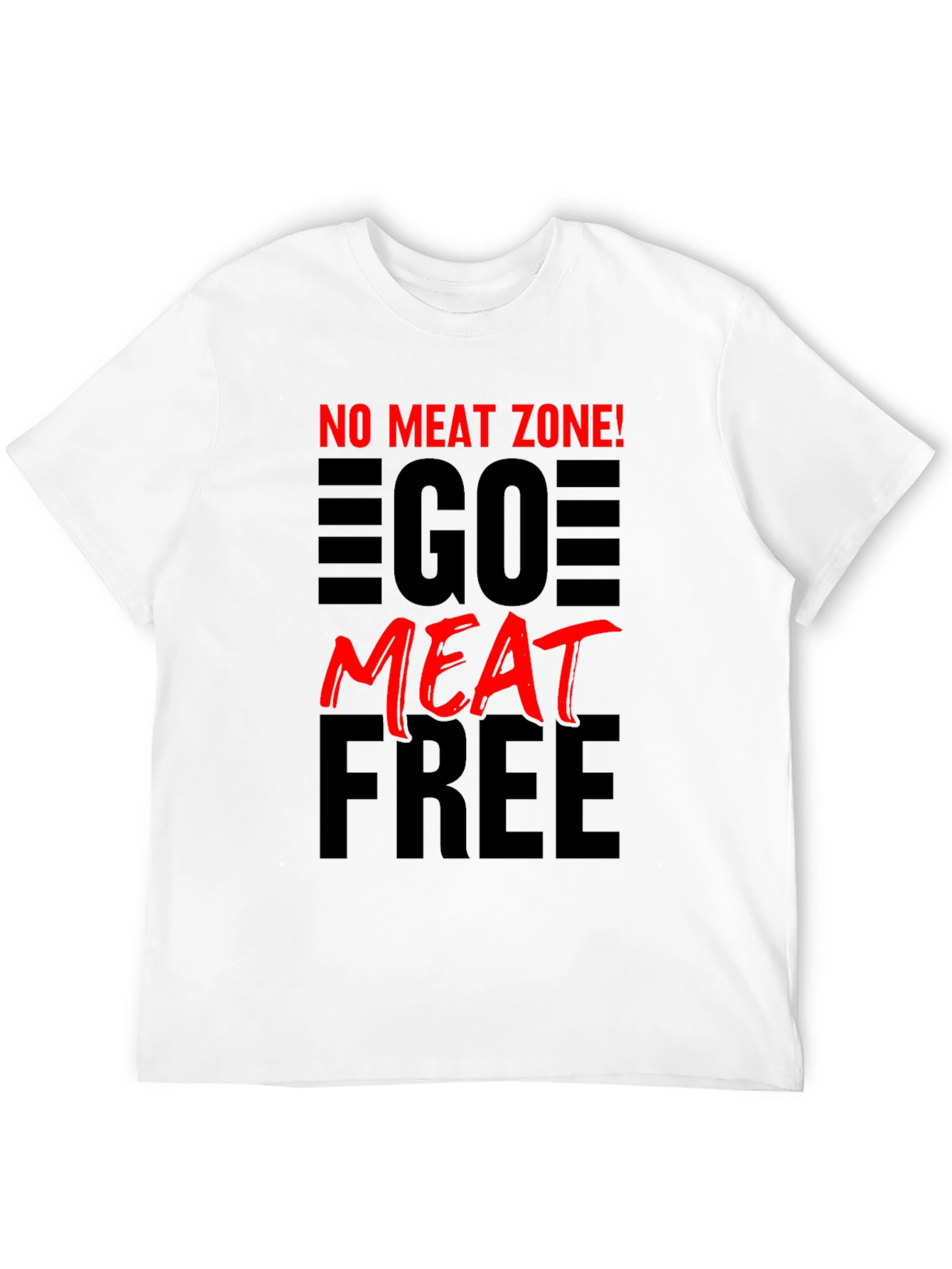 No Meat Zone! Go Meat Free Vegetarian T-Shirt