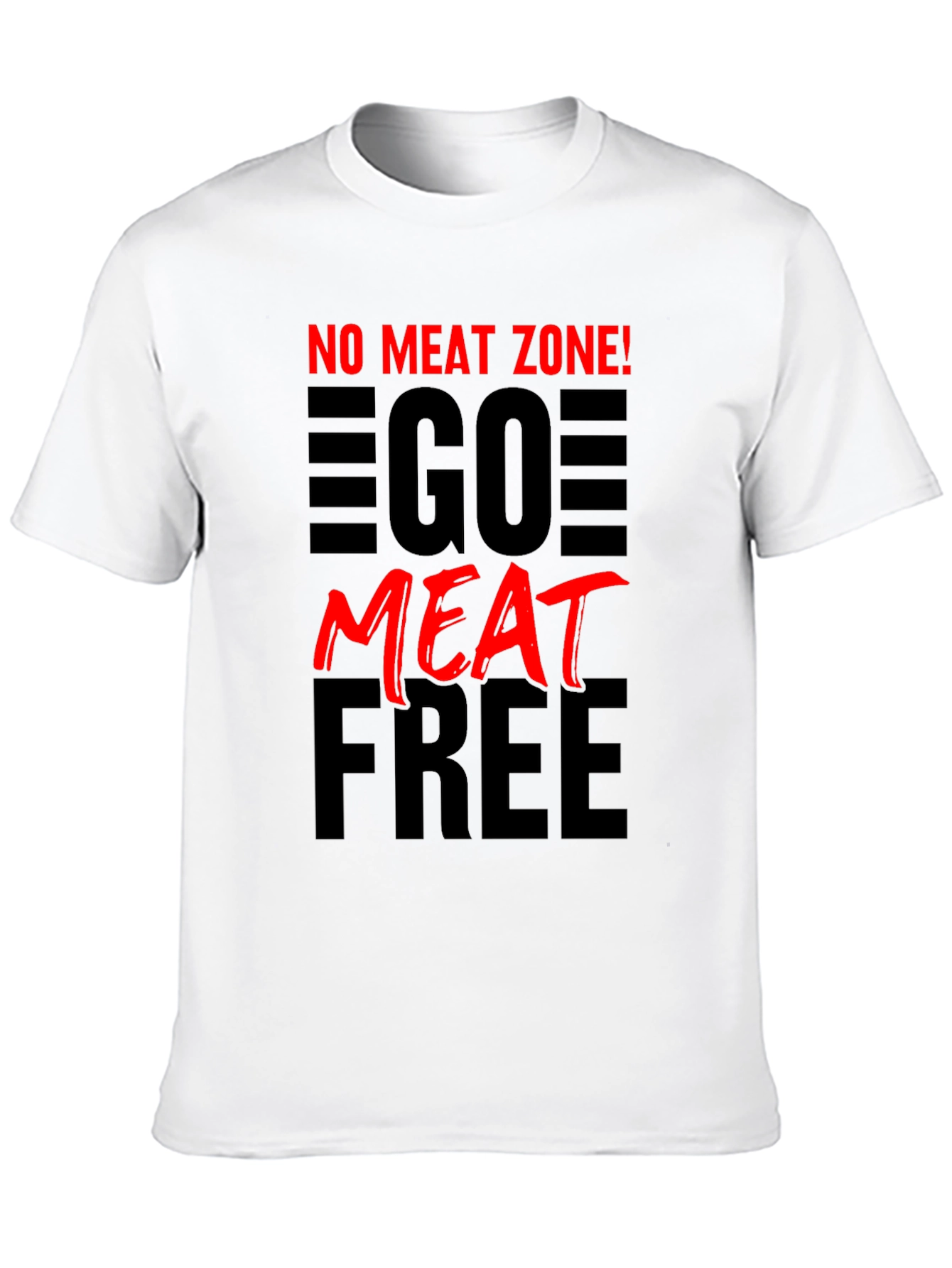 No Meat Zone! Go Meat Free Vegetarian T-Shirt