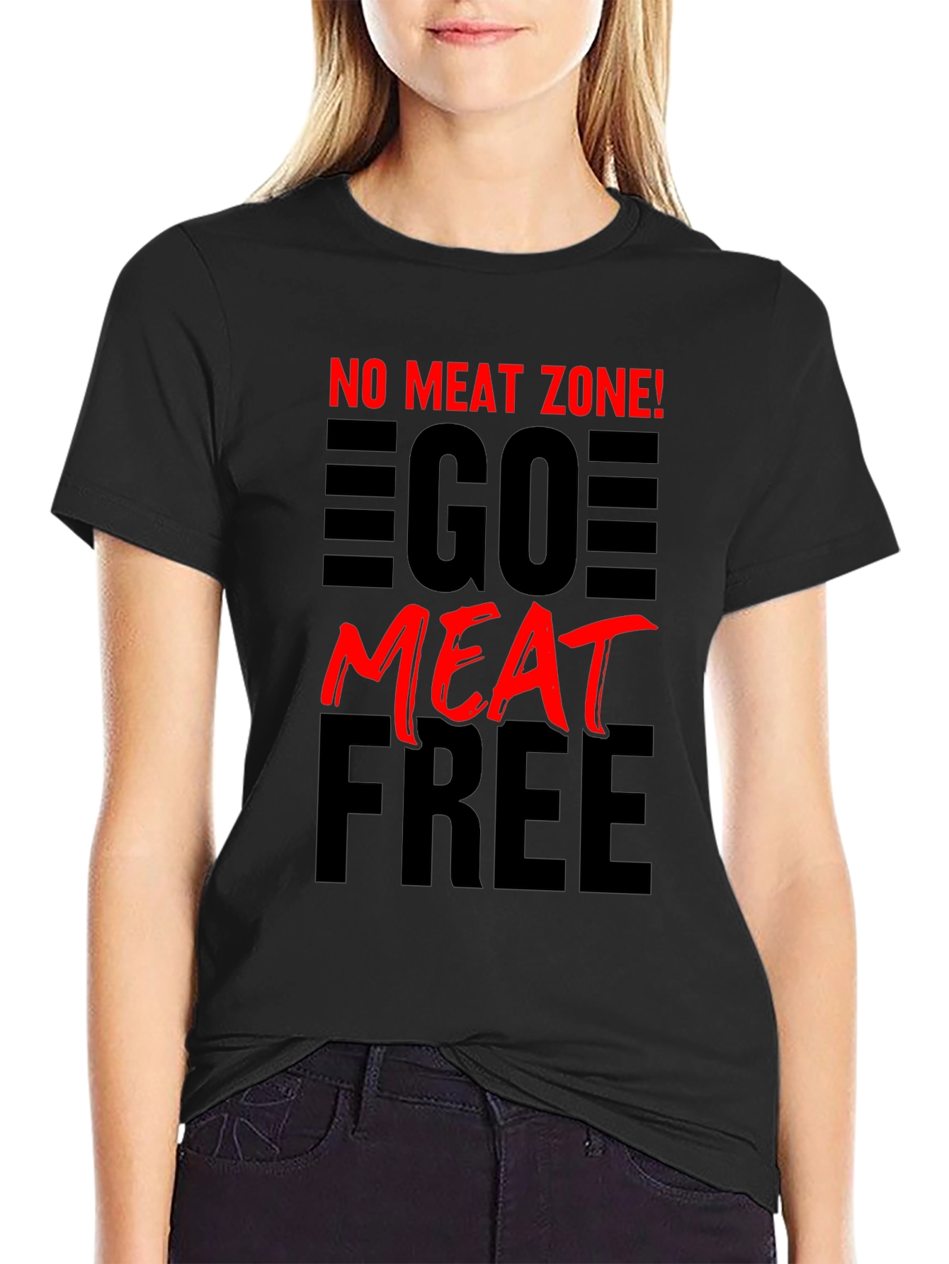 No Meat Zone! Go Meat Free Vegetarian T-Shirt
