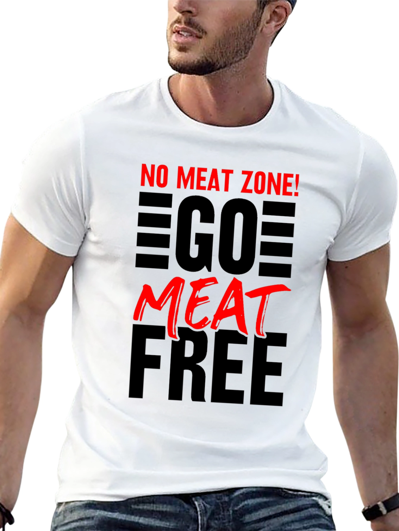 No Meat Zone! Go Meat Free Vegetarian T-Shirt