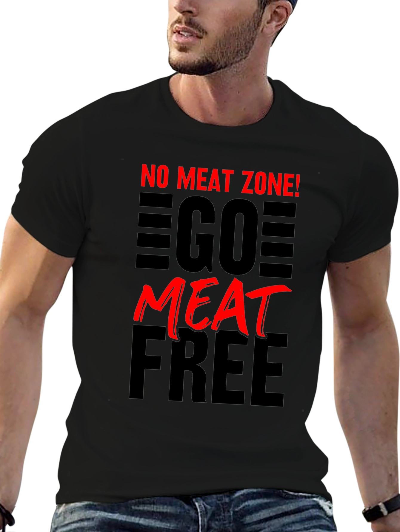 No Meat Zone! Go Meat Free Vegetarian T-Shirt