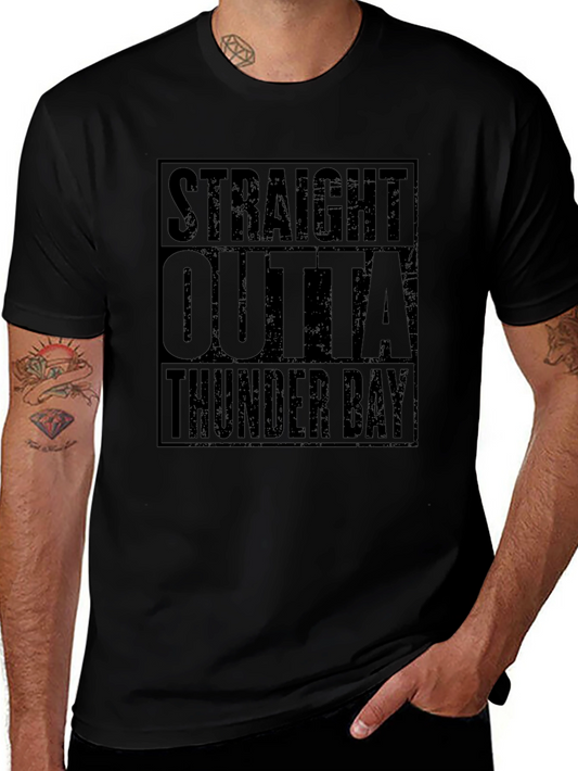 Straight Outta Thunder Bay Black T-Shirt