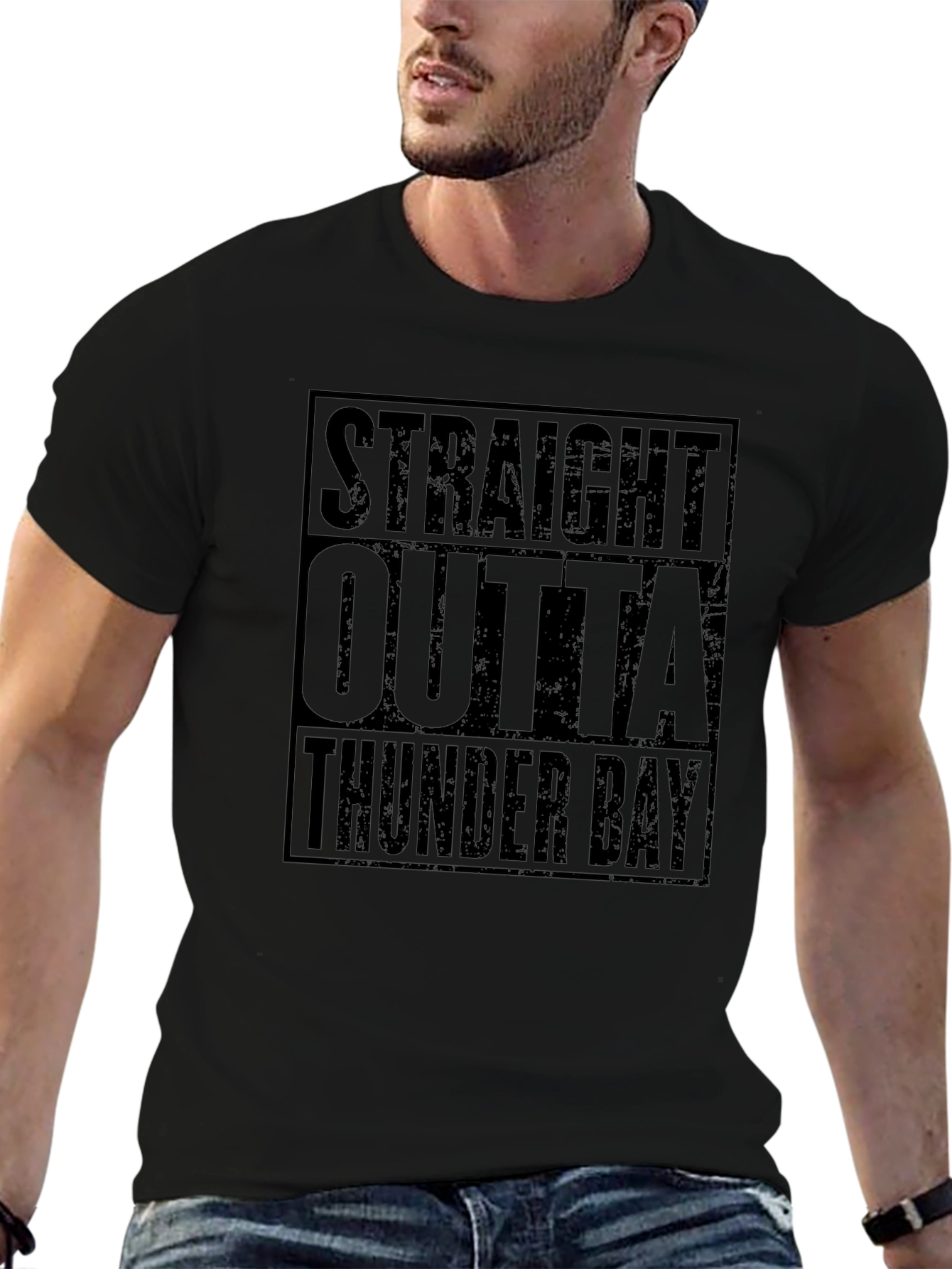 Straight Outta Thunder Bay Black T-Shirt