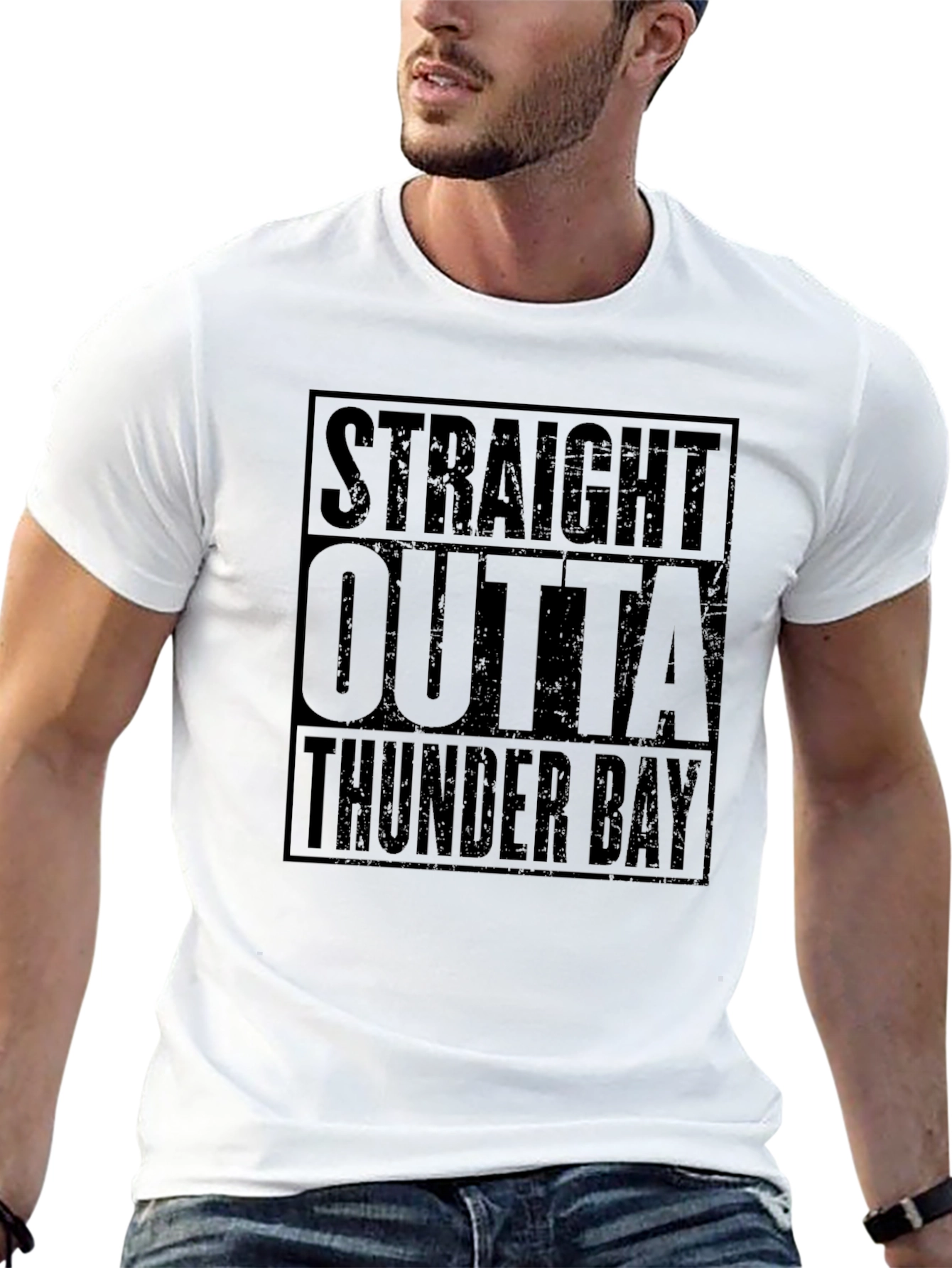 Straight Outta Thunder Bay Black T-Shirt
