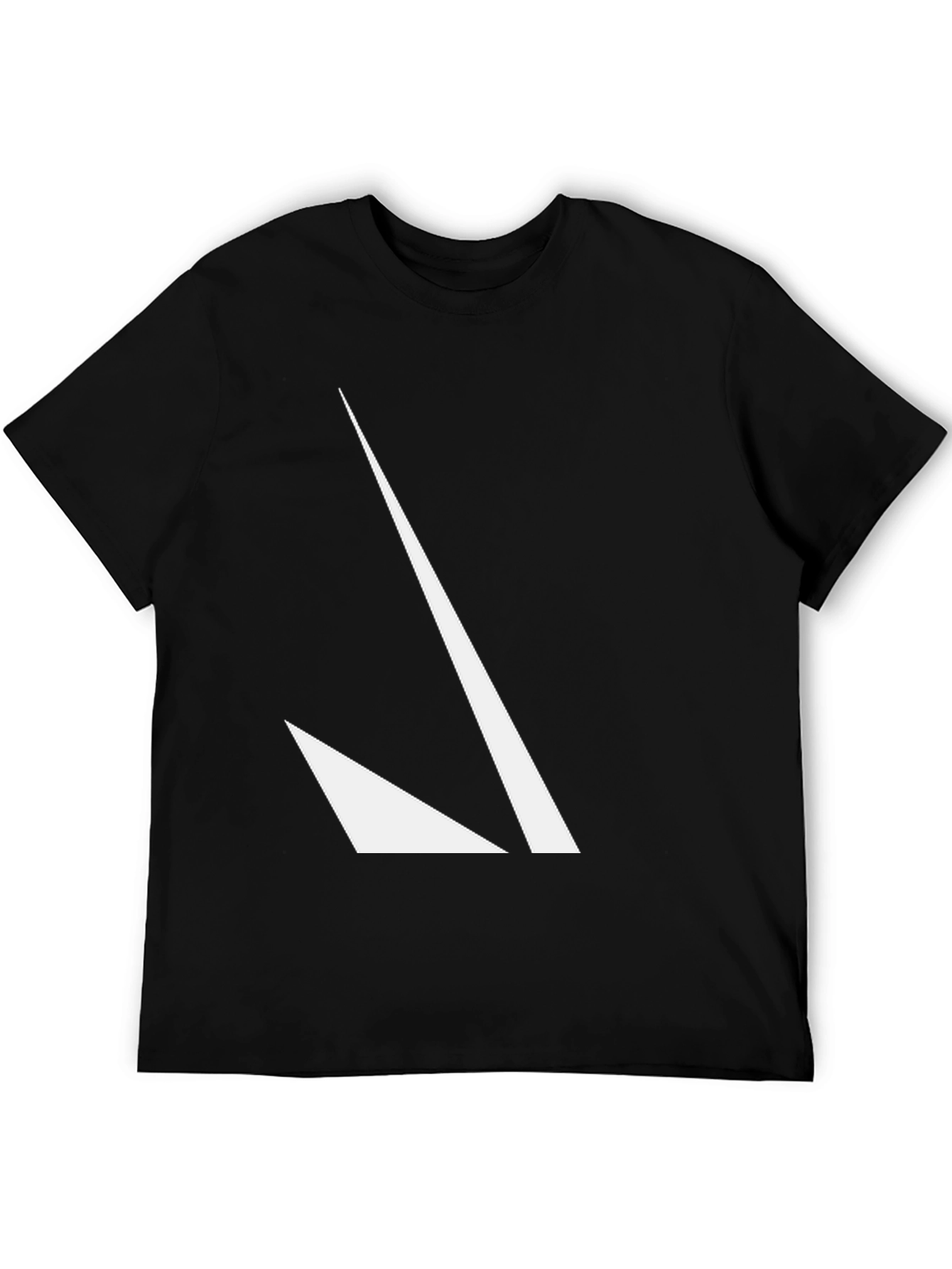 Abstract Graphic Print Black Tee
