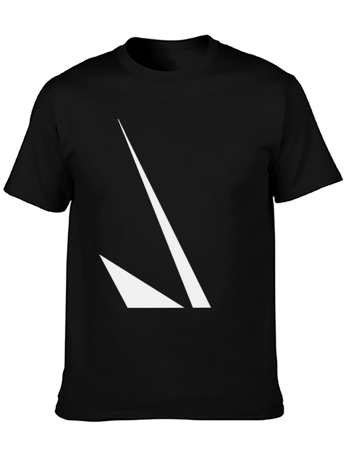 Abstract Graphic Print Black Tee
