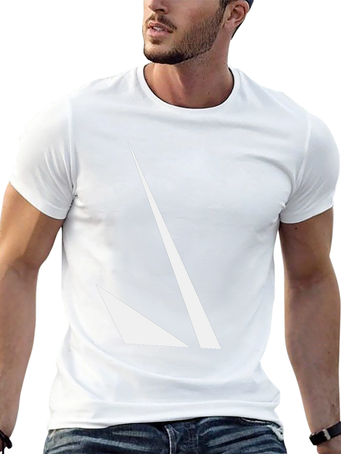 Abstract Graphic Print Black Tee