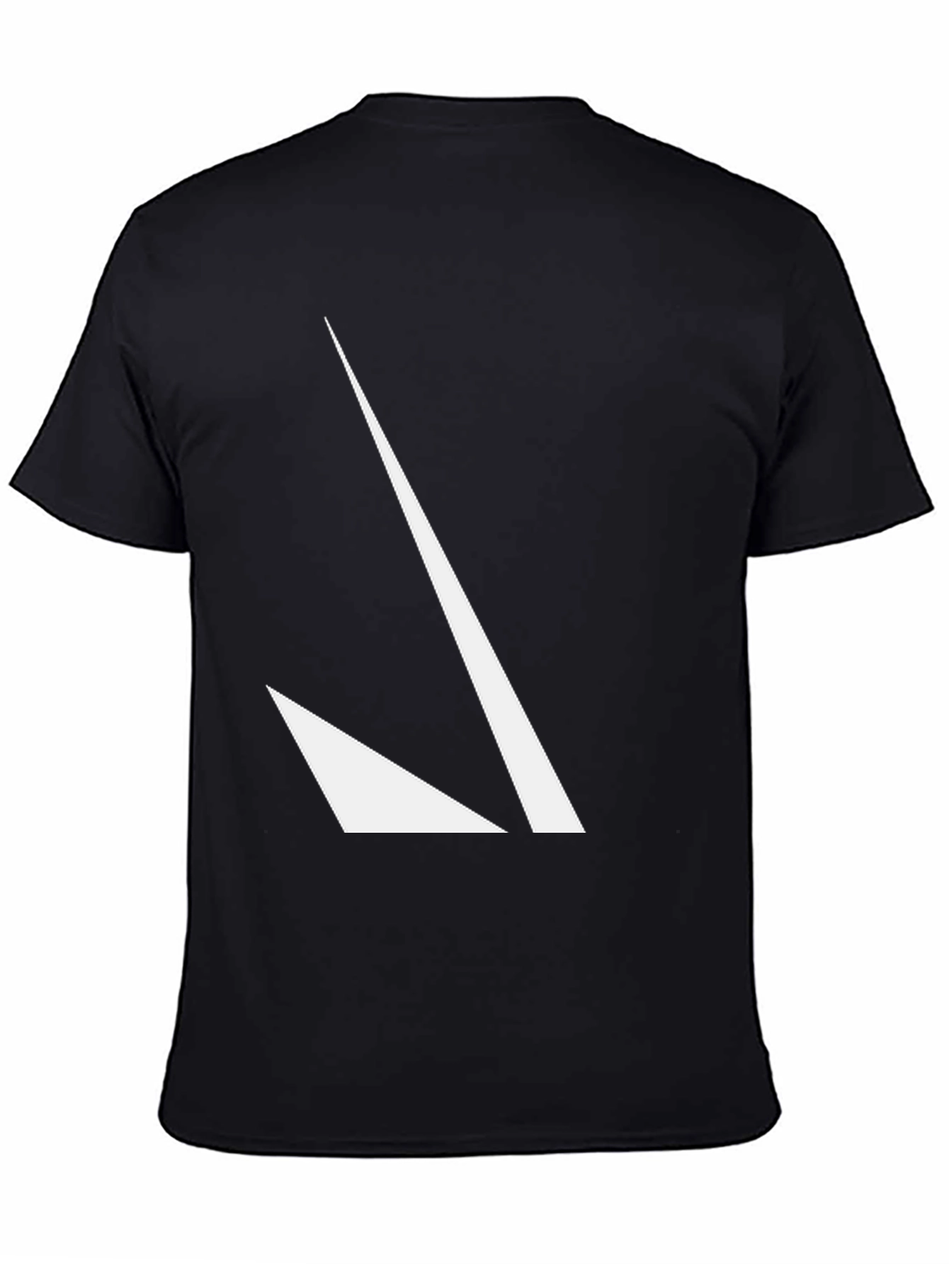 Abstract Graphic Print Black Tee