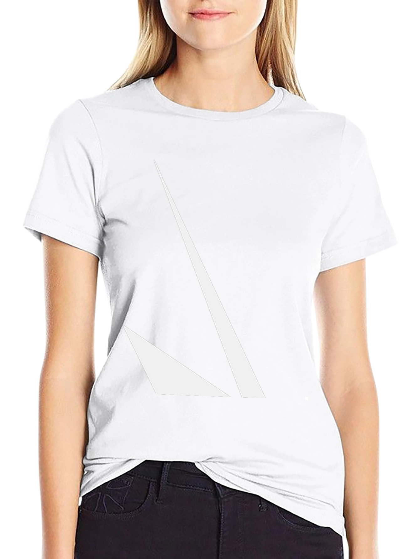 Abstract Graphic Print Black Tee