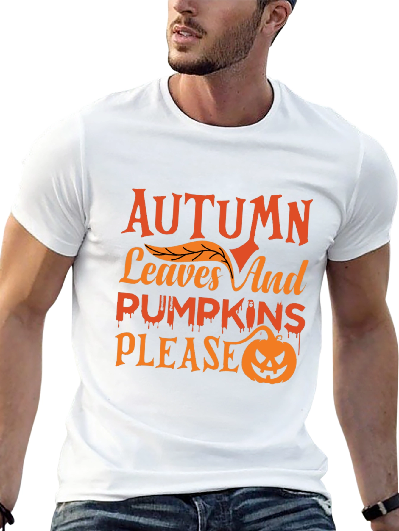 Autumn Leaves & Pumpkins Graphic Tee