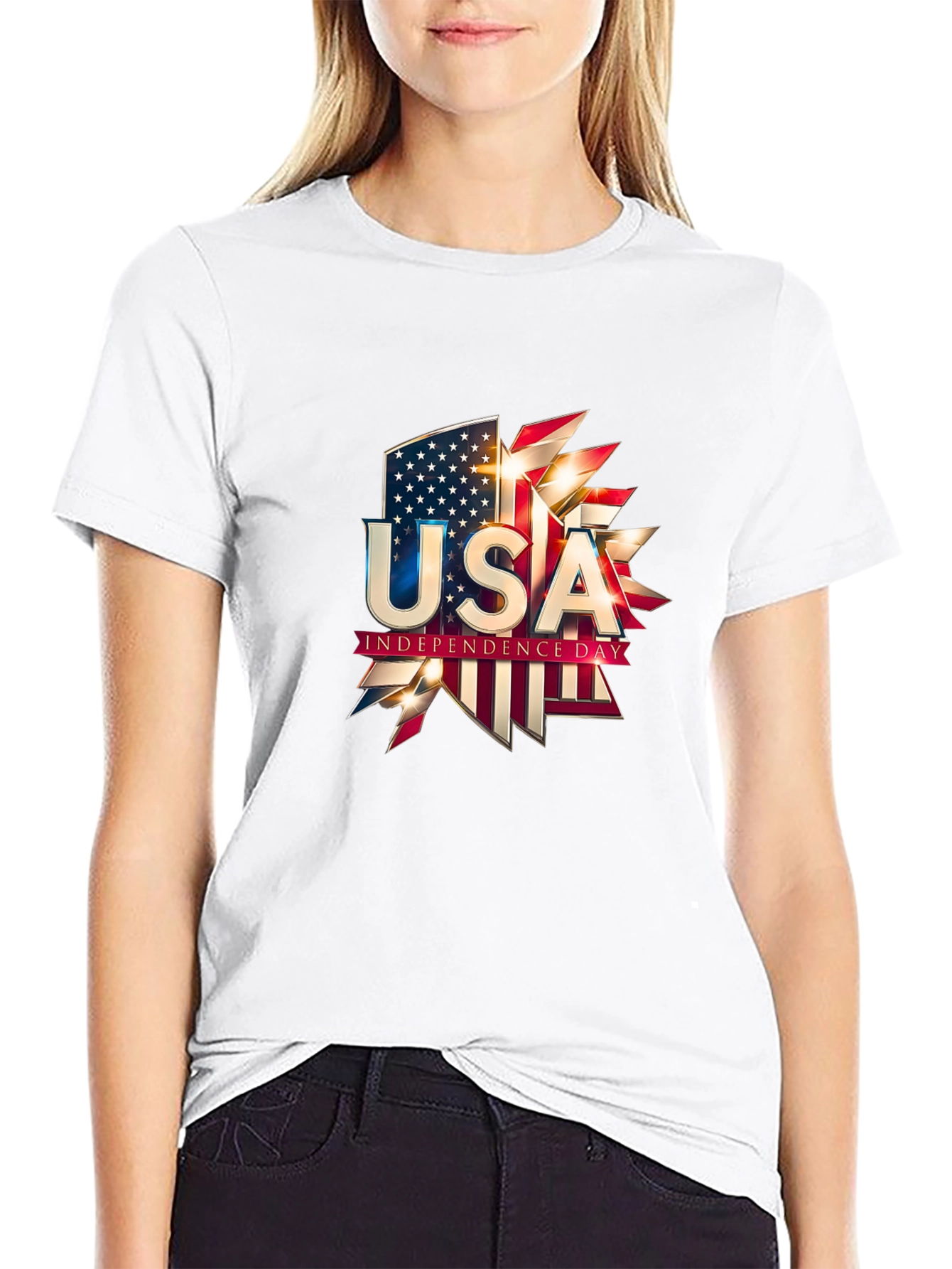 USA Independence Day Graphic T-Shirt - Patriotic Design