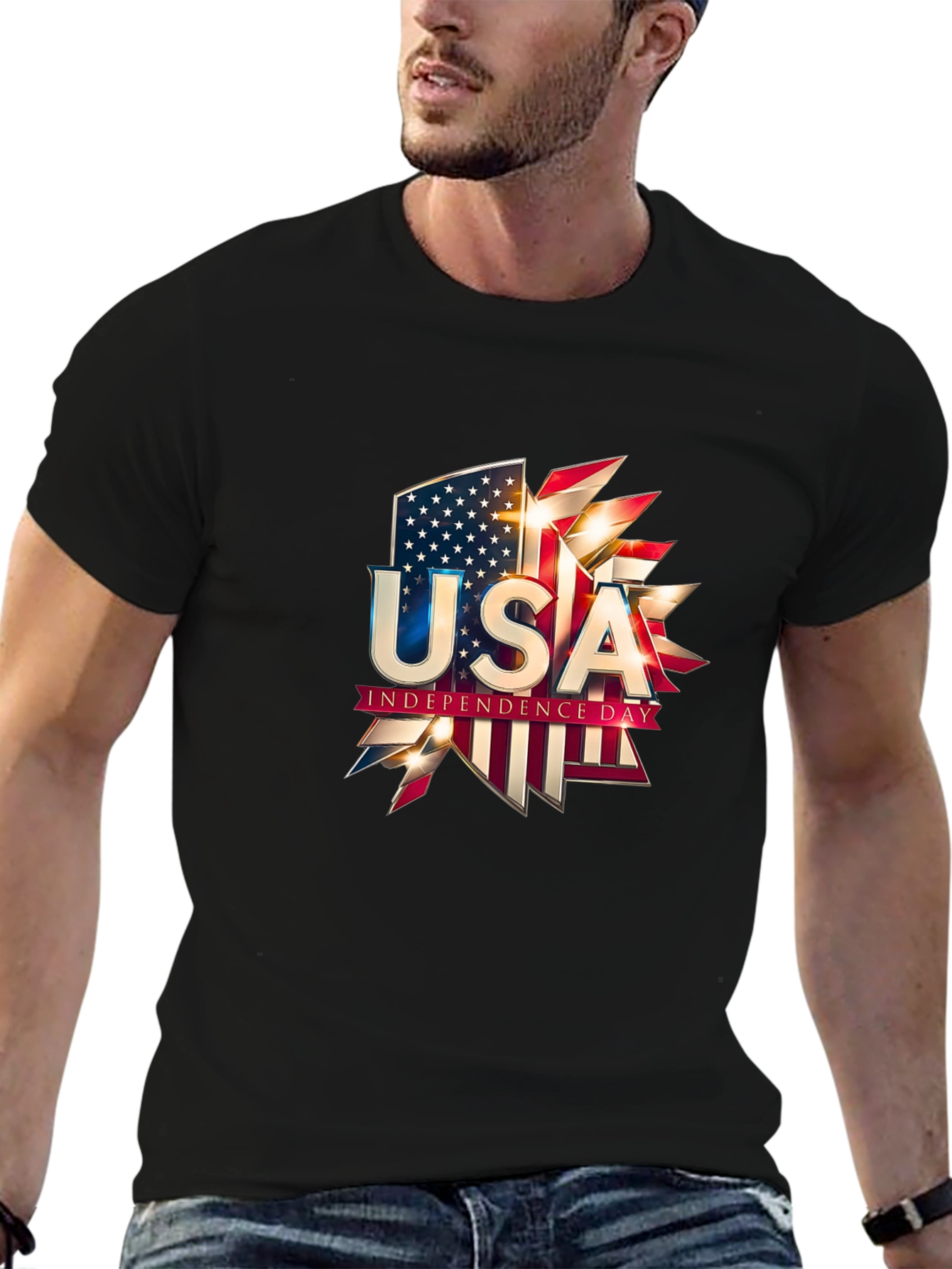 USA Independence Day Graphic T-Shirt - Patriotic Design