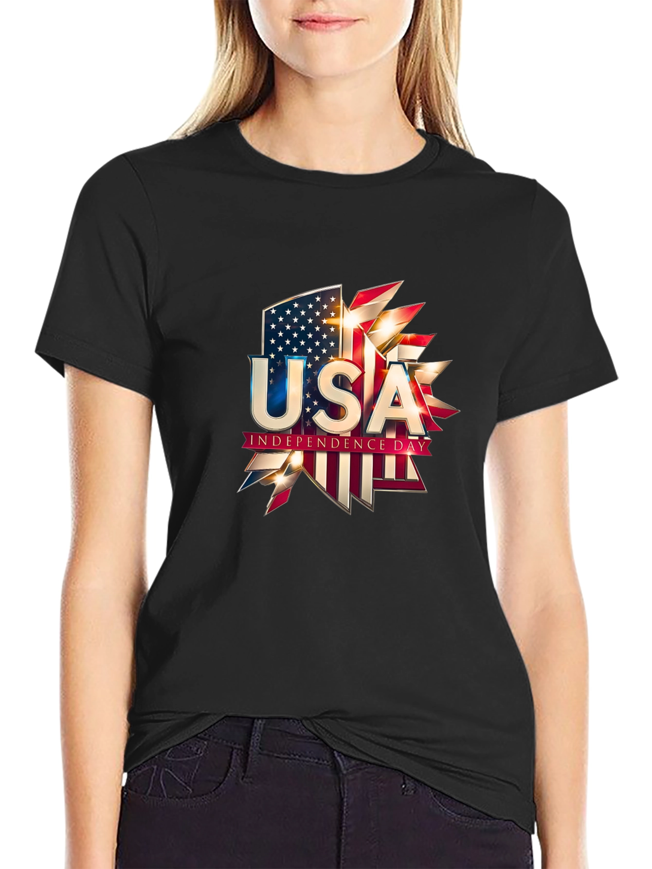 USA Independence Day Graphic T-Shirt - Patriotic Design