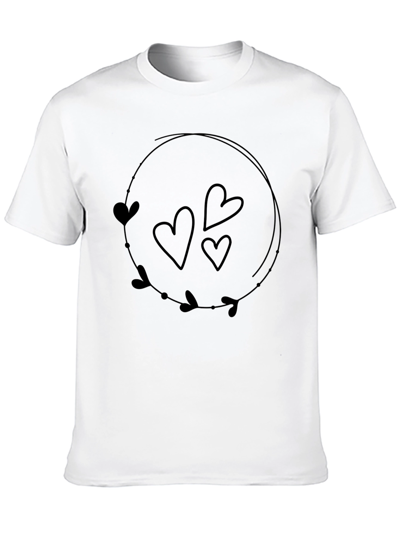Heart Wreath Graphic Tee - Stylish Casual Top