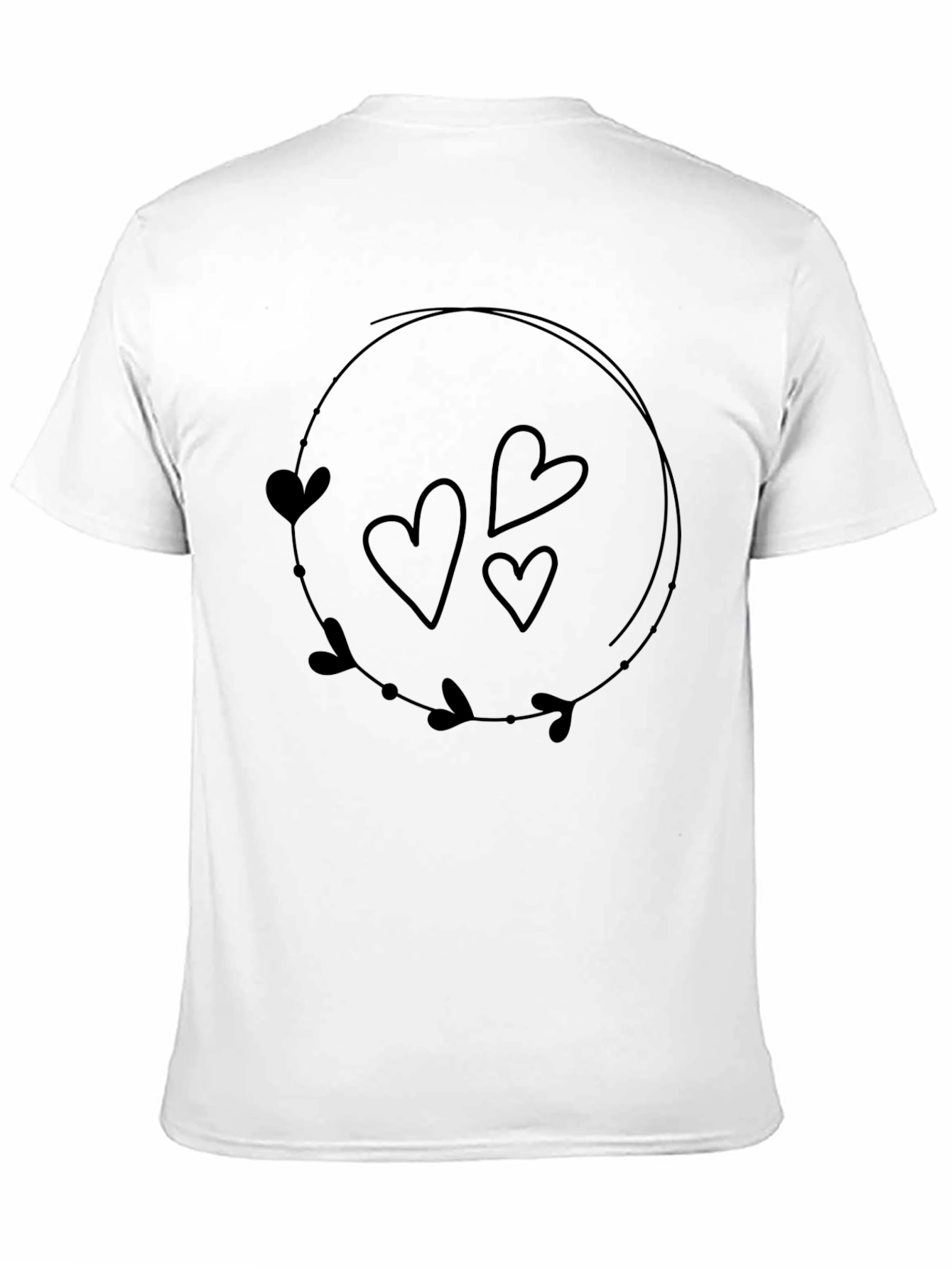 Heart Wreath Graphic Tee - Stylish Casual Top