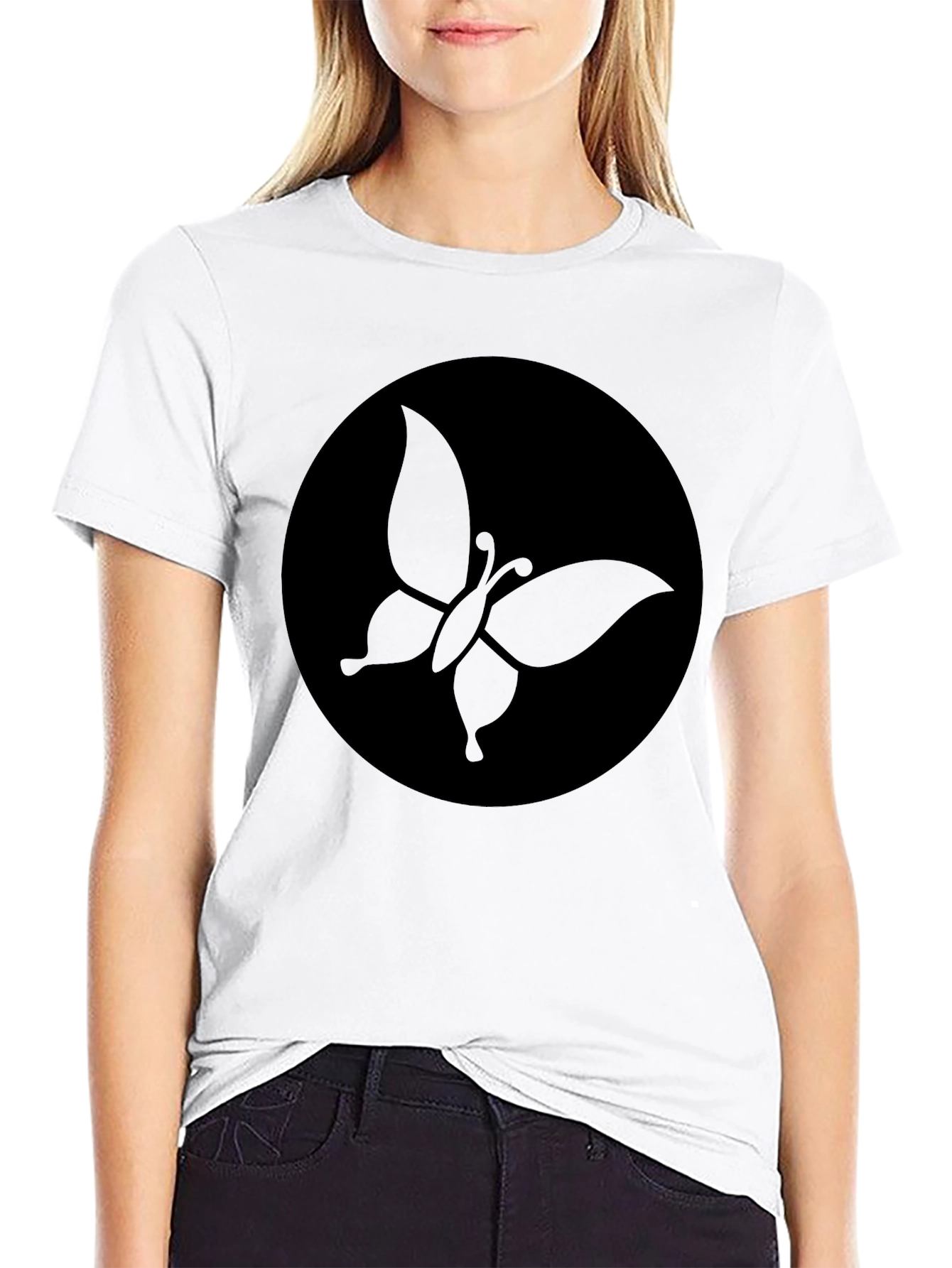 Butterfly Graphic Tee - Modern Black Shirt