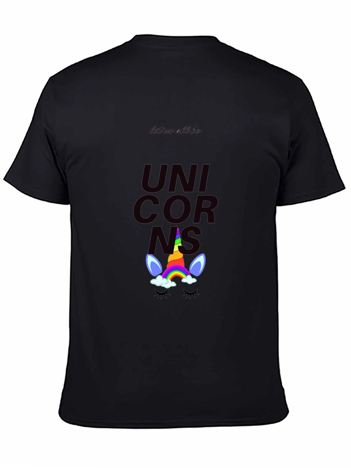 Unicorns Graphic Tee - Black
