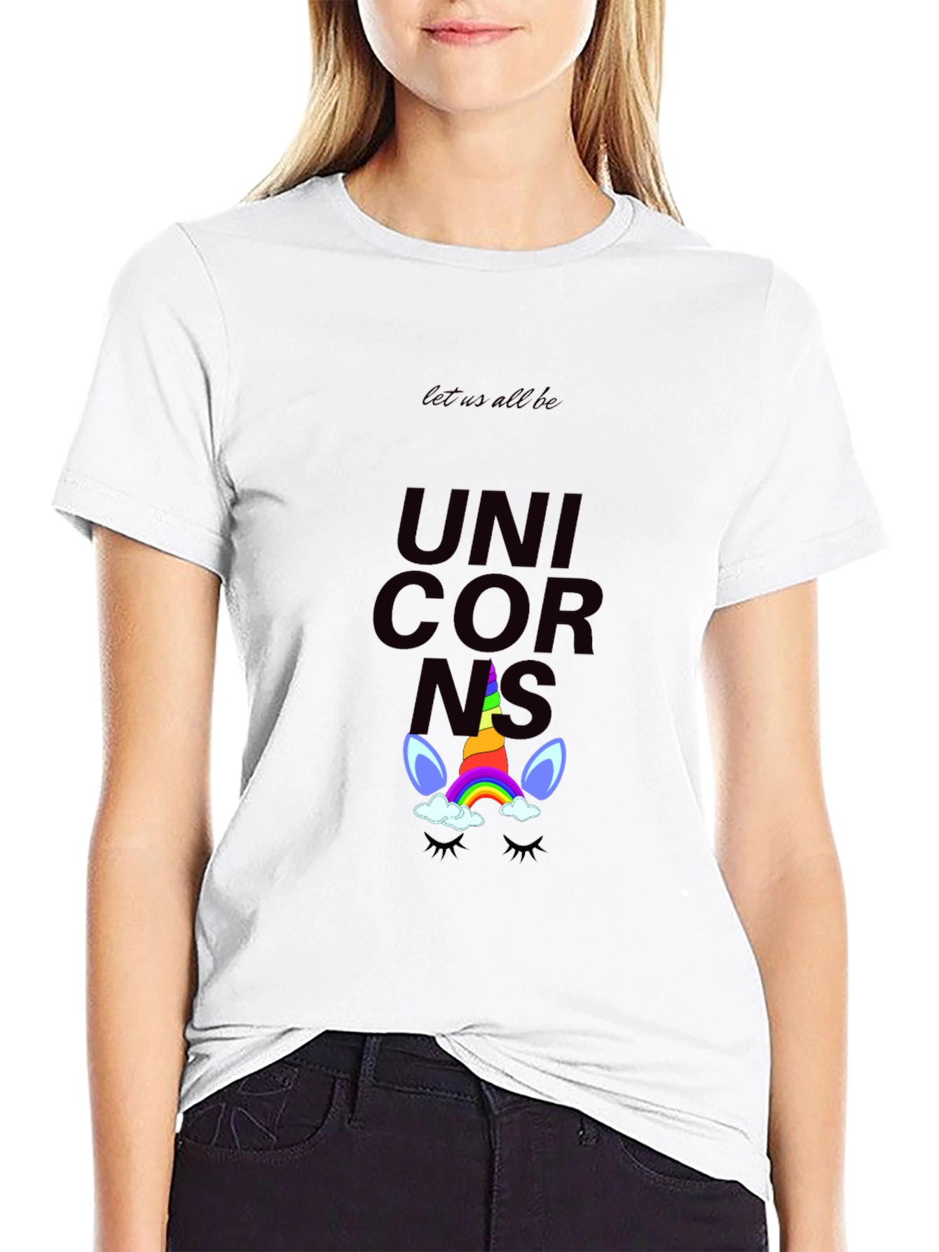 Unicorns Graphic Tee - Black