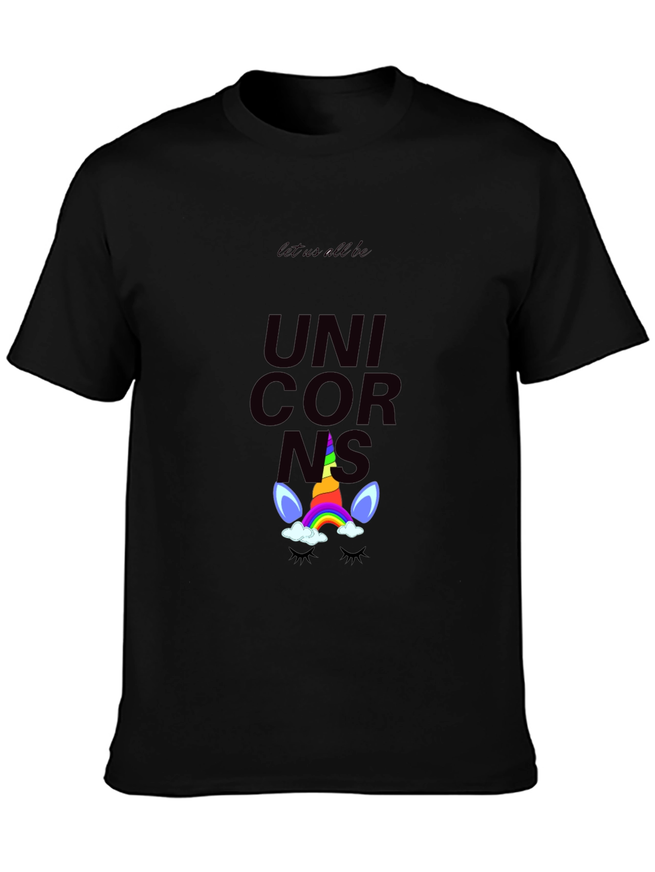 Unicorns Graphic Tee - Black