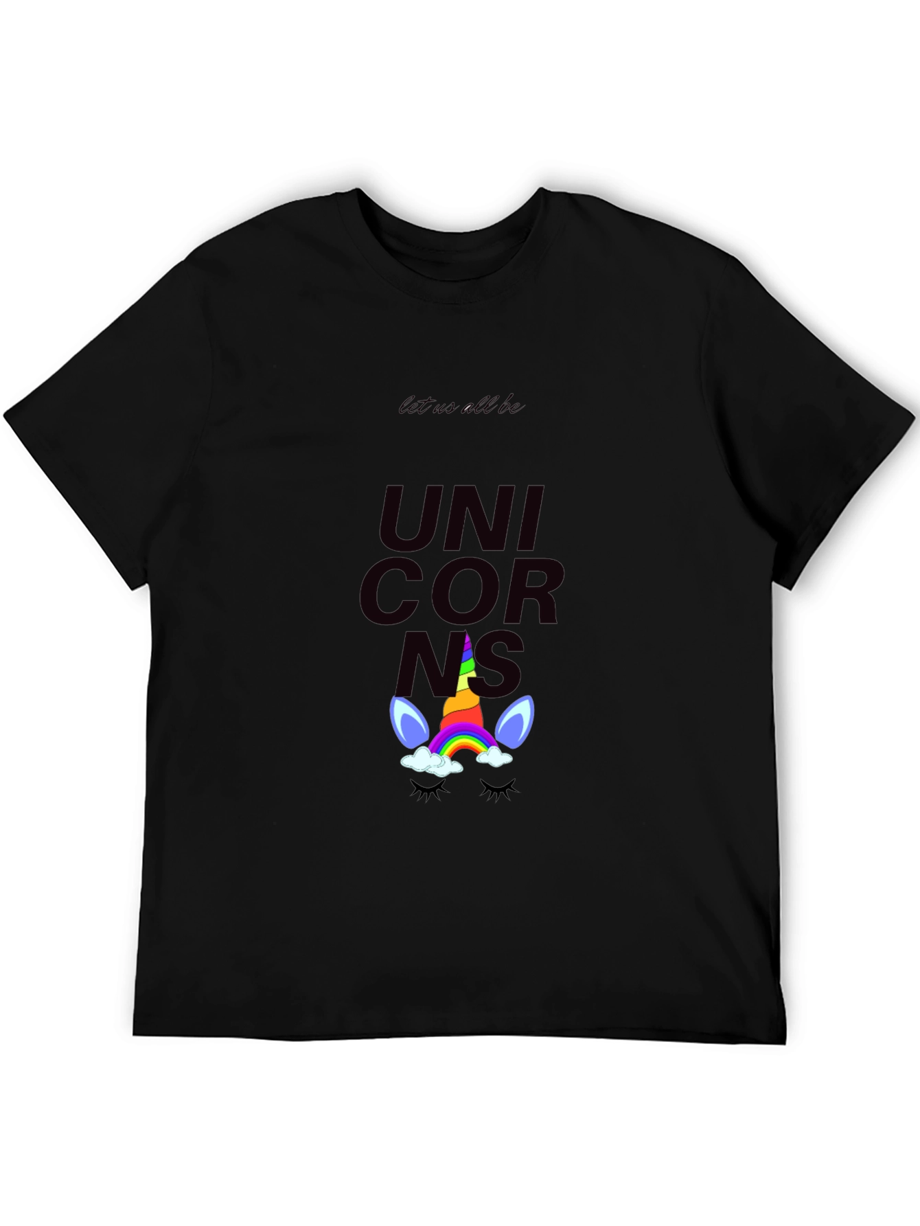 Unicorns Graphic Tee - Black