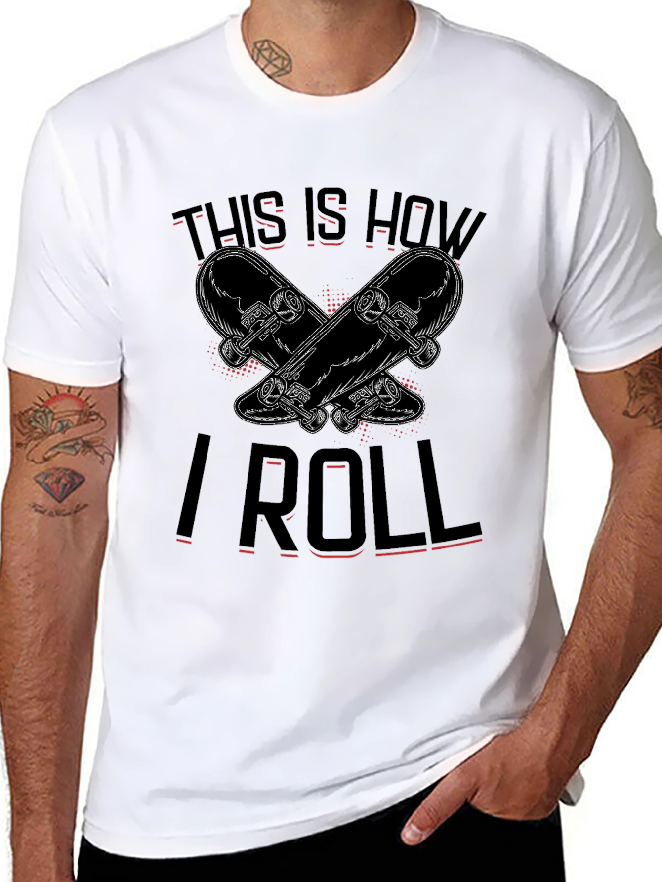 This Is How I Roll Skateboarder Graphic Tee