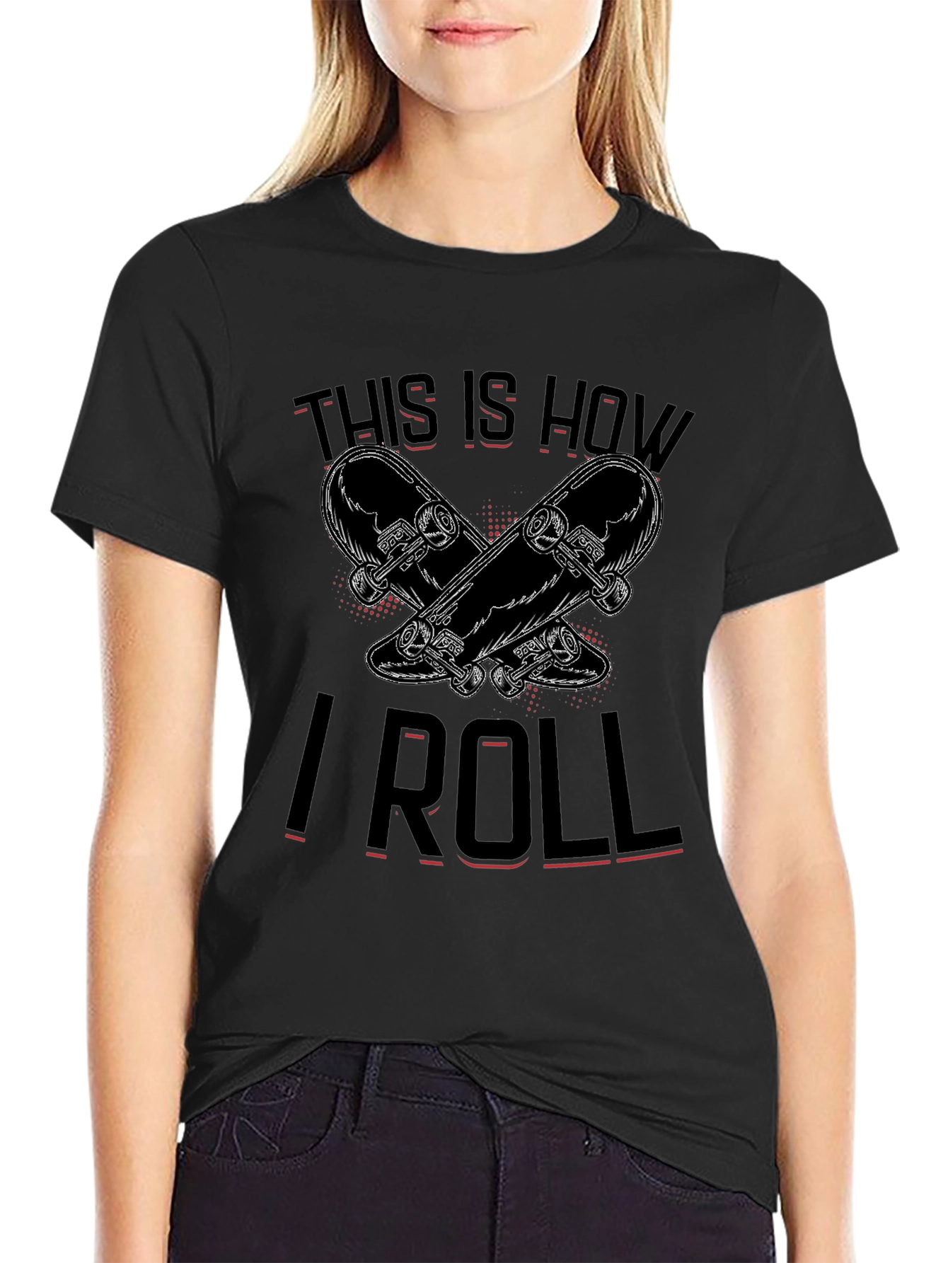 This Is How I Roll Skateboarder Graphic Tee