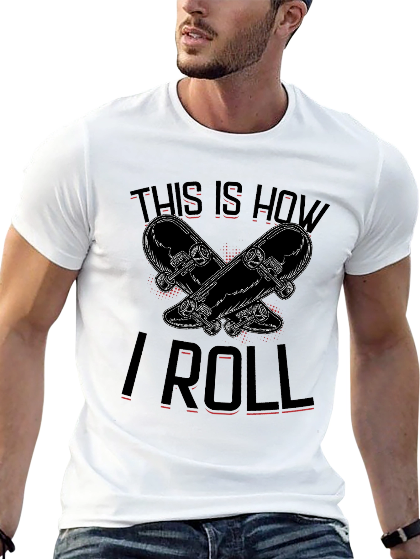 This Is How I Roll Skateboarder Graphic Tee