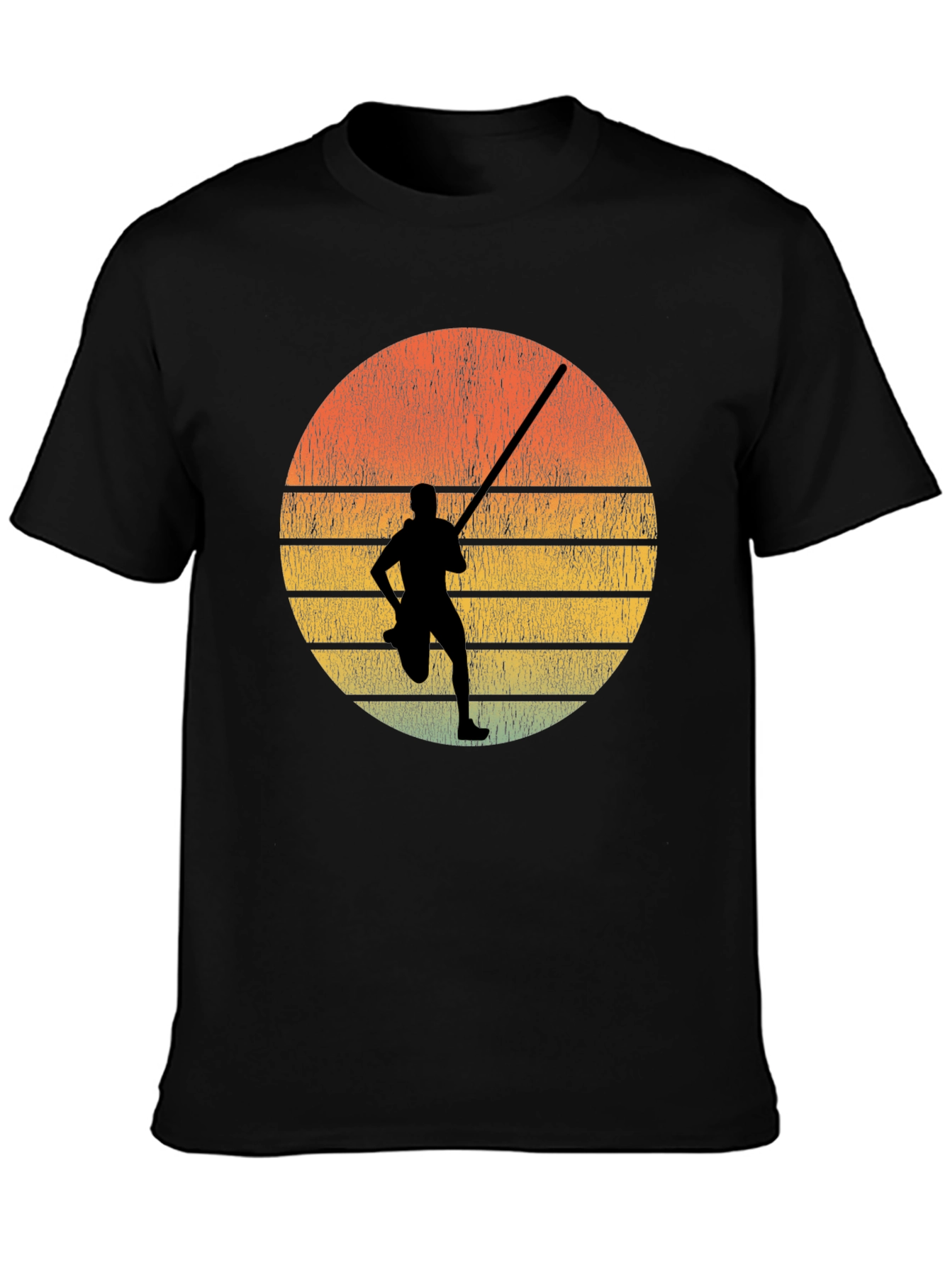 Retro Sunset Pole Vault T-Shirt