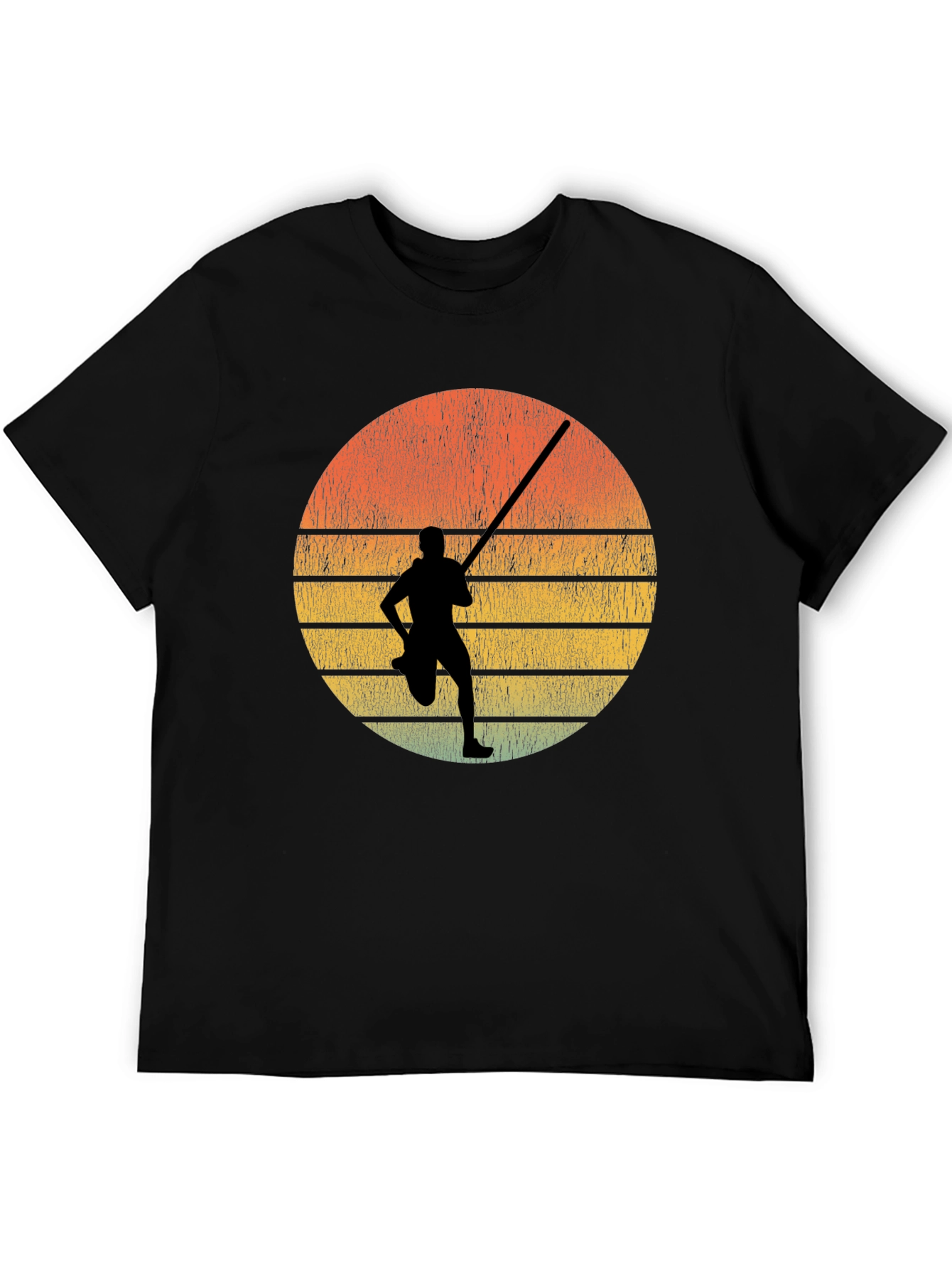 Retro Sunset Pole Vault T-Shirt