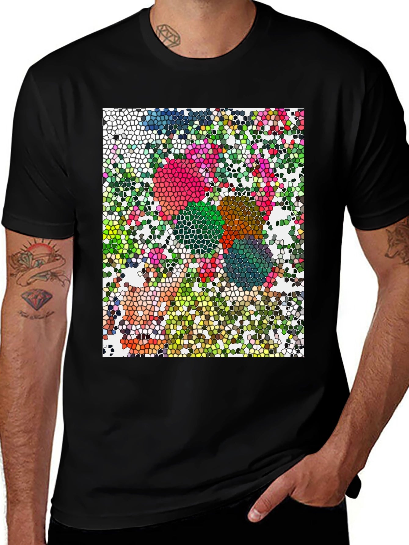 Mosaic Art T-Shirt - Unique Geometric Design