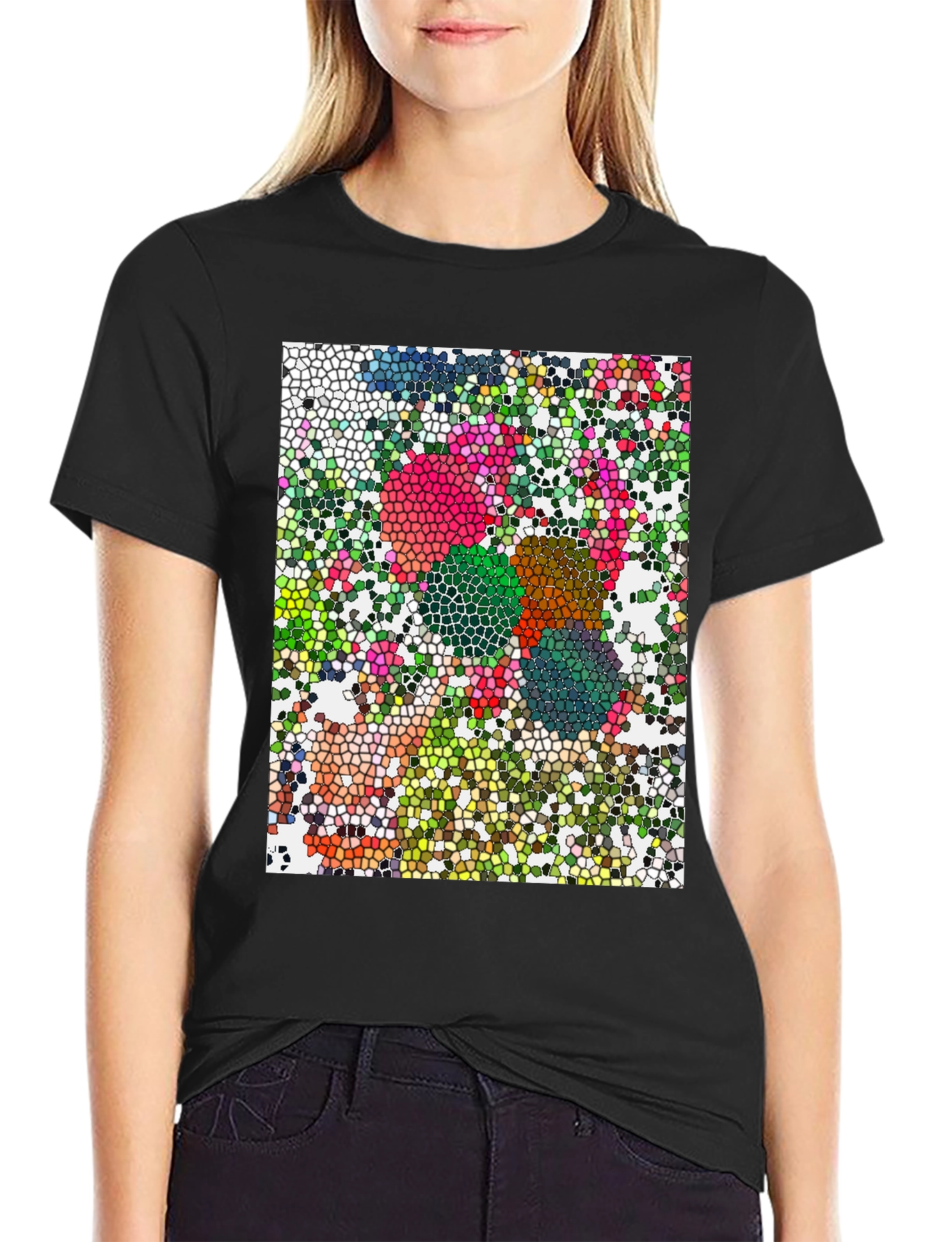 Mosaic Art T-Shirt - Unique Geometric Design