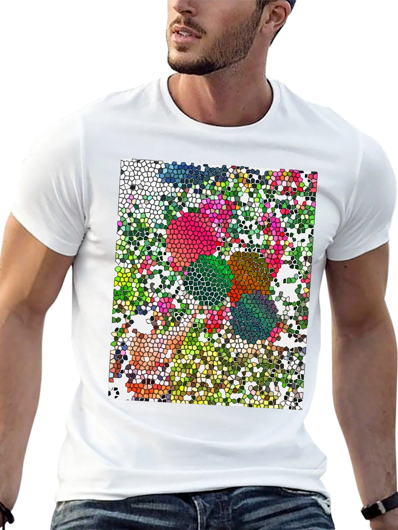 Mosaic Art T-Shirt - Unique Geometric Design