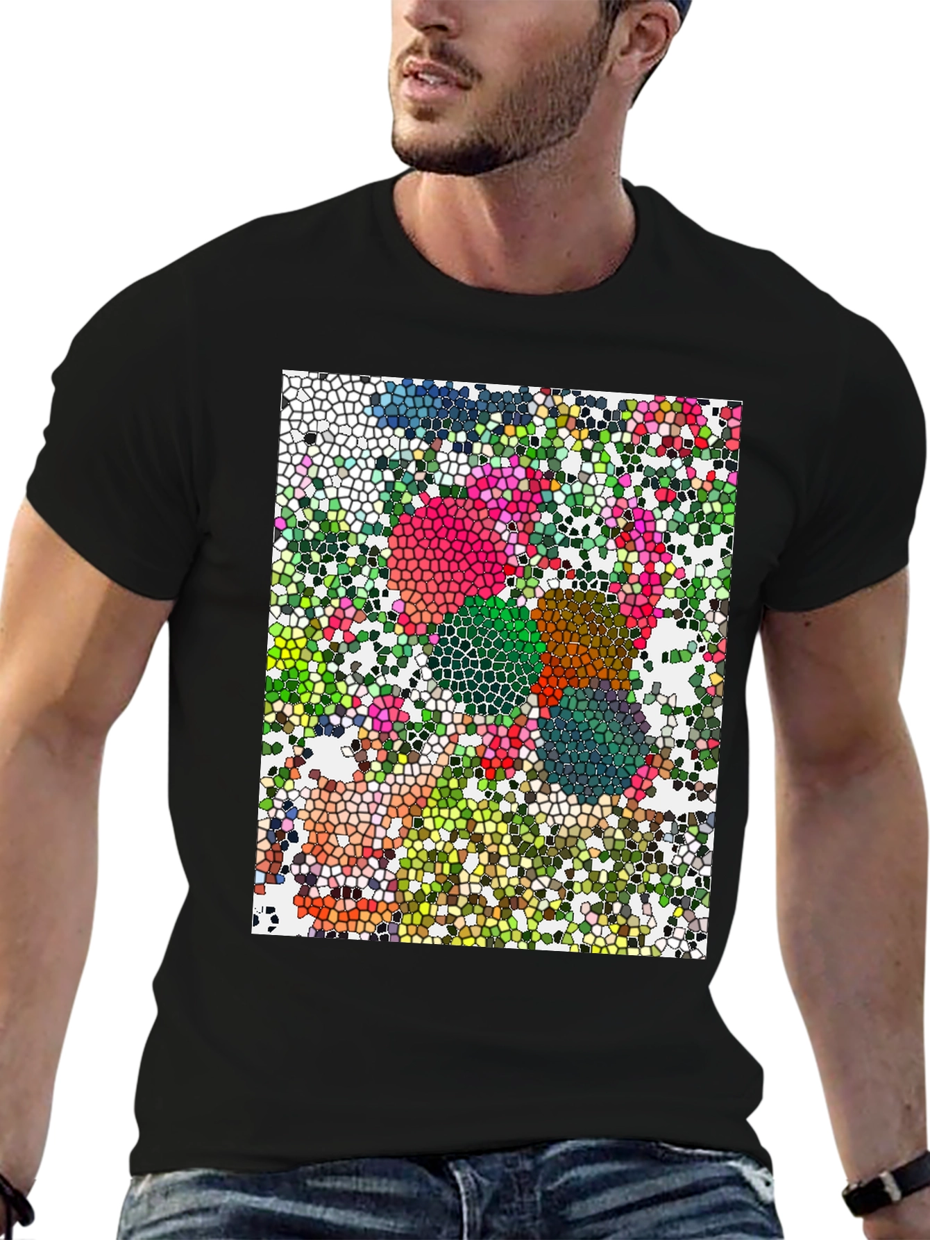 Mosaic Art T-Shirt - Unique Geometric Design