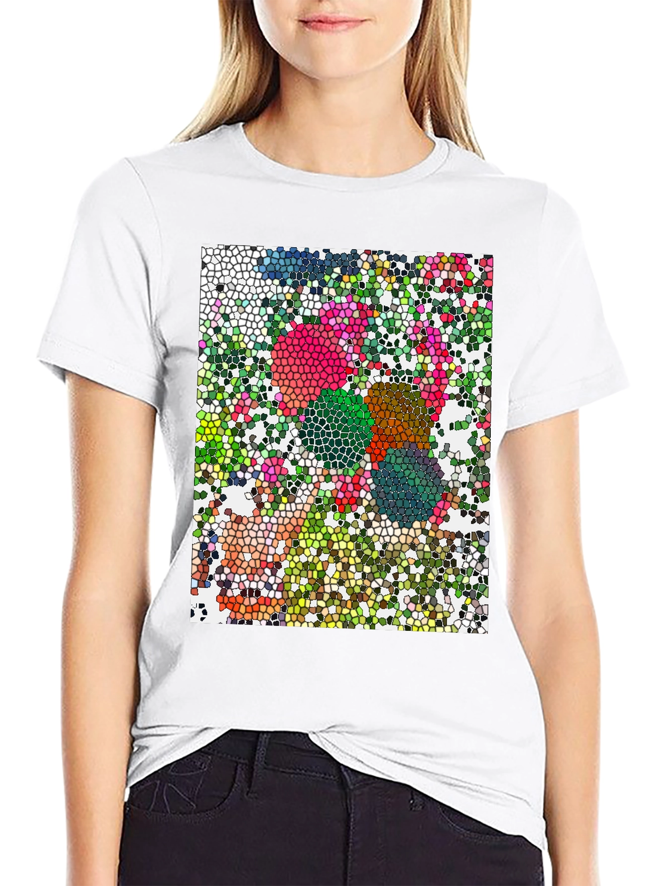 Mosaic Art T-Shirt - Unique Geometric Design