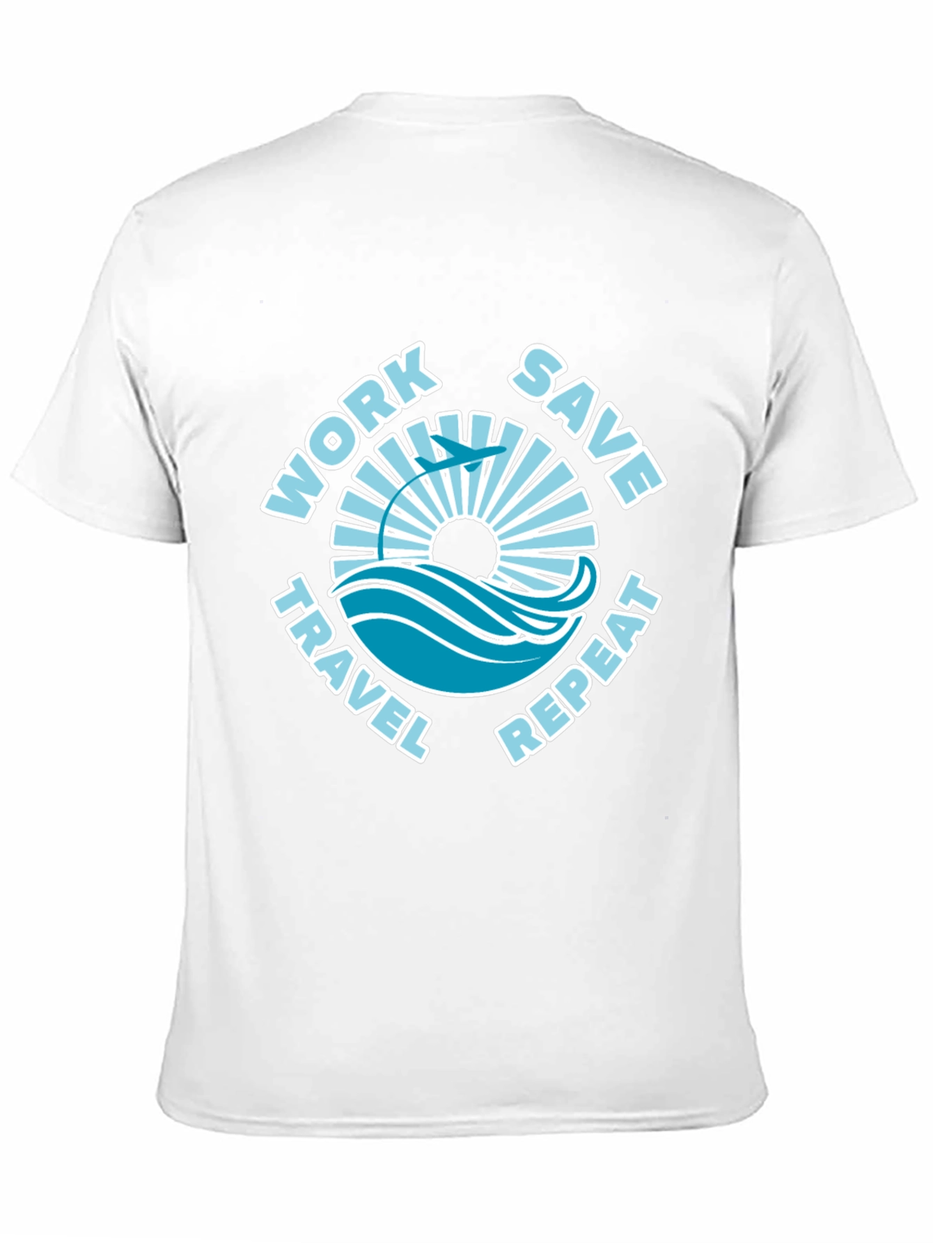 Work Save Travel Repeat Black Graphic Tee