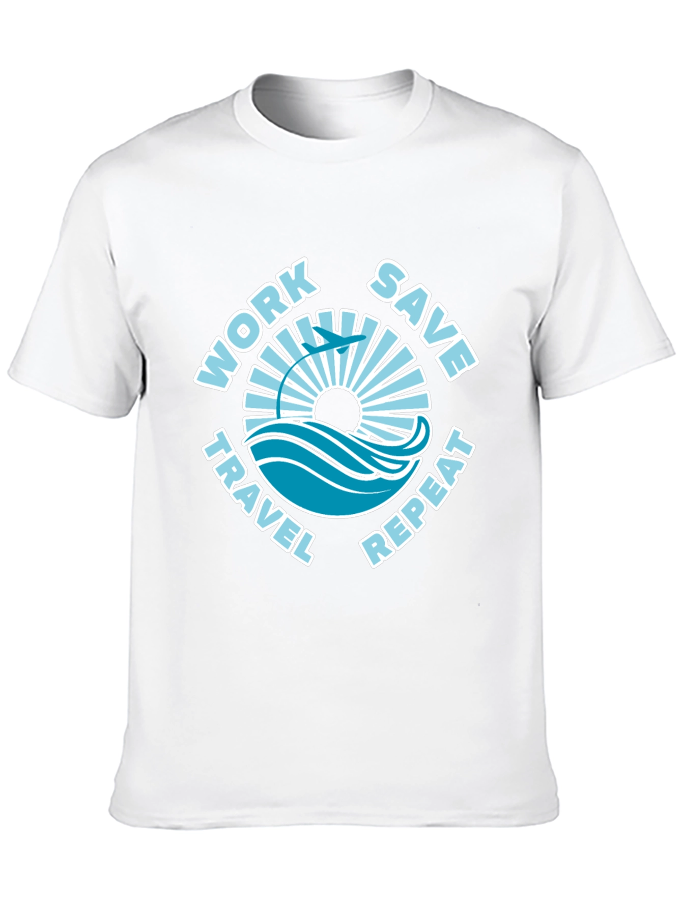 Work Save Travel Repeat Black Graphic Tee