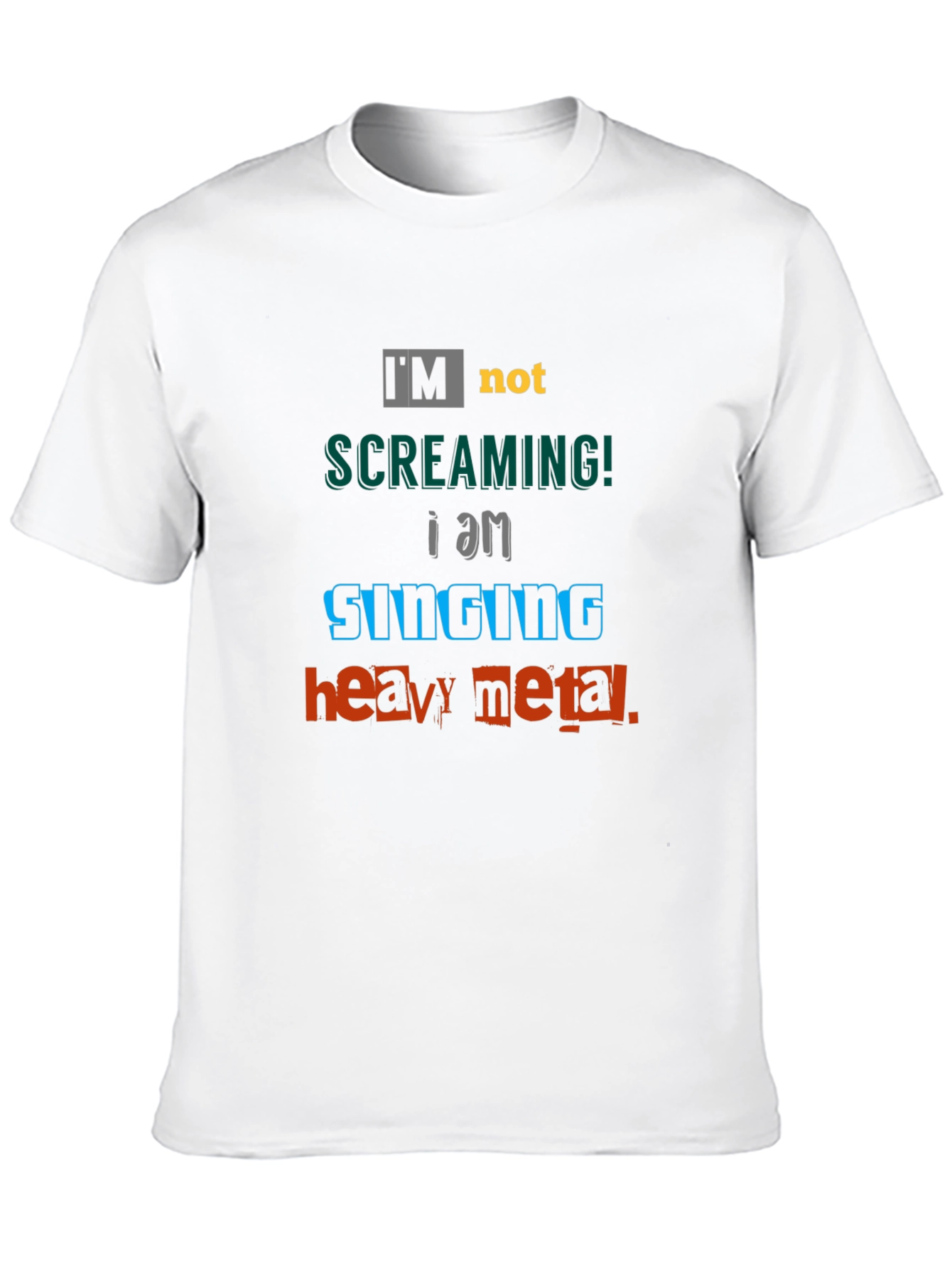 Heavy Metal Singing T-Shirt - Black Cotton Tee