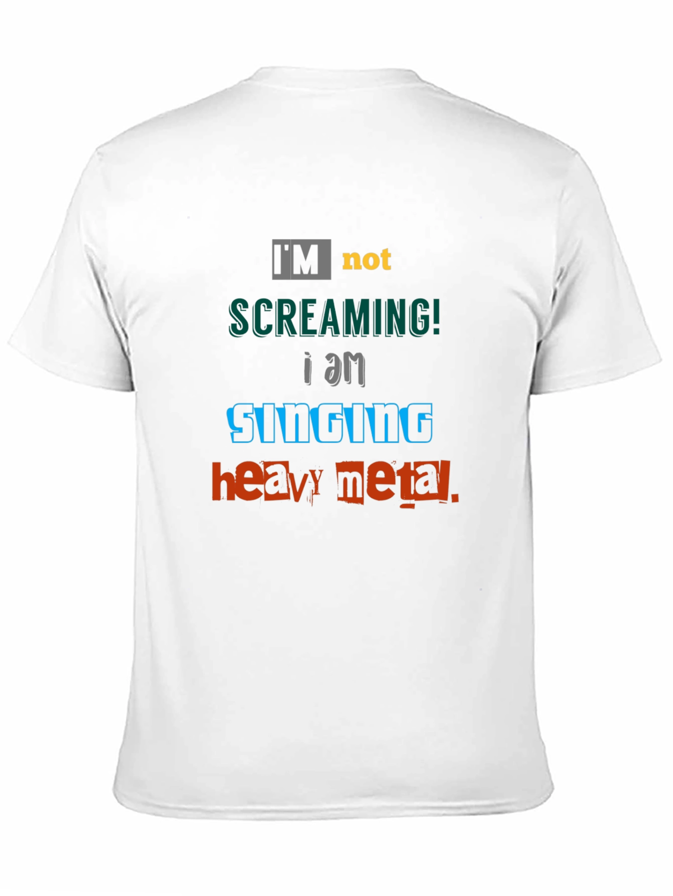 Heavy Metal Singing T-Shirt - Black Cotton Tee