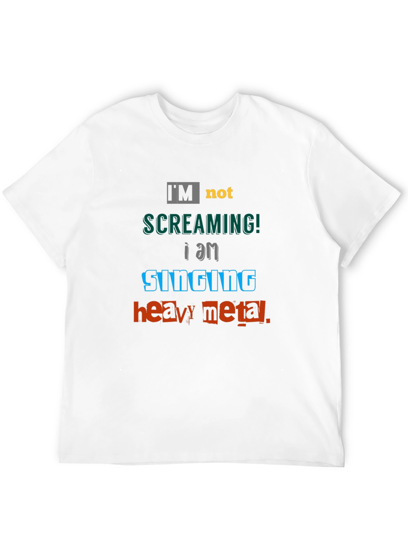 Heavy Metal Singing T-Shirt - Black Cotton Tee